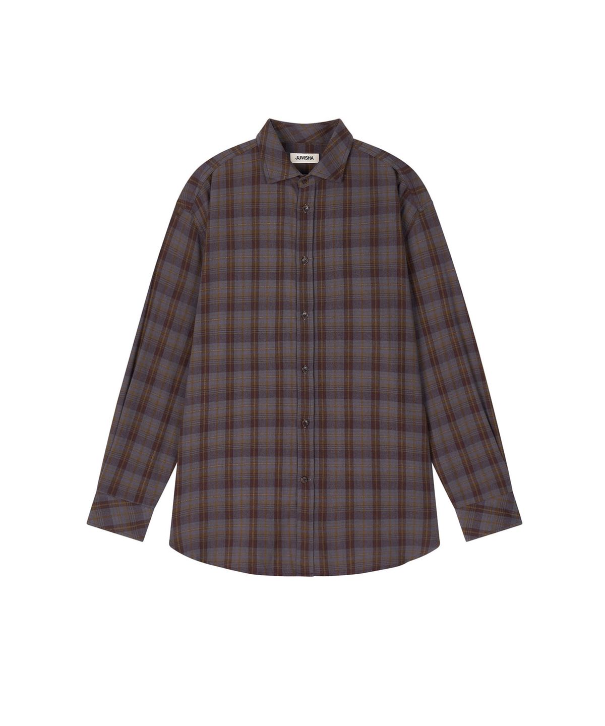 지지비샤(JIJIVISHA) ESSENTIAL CHECK SHIRTS (CHARCOAL)