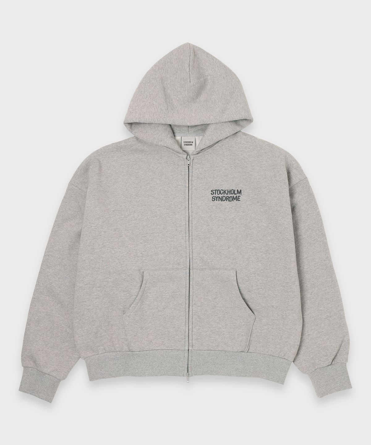 스톡홀름 신드롬(STOCKHOLM SYNDROME) REAL LIFE ZIP HOODIE - GREY
