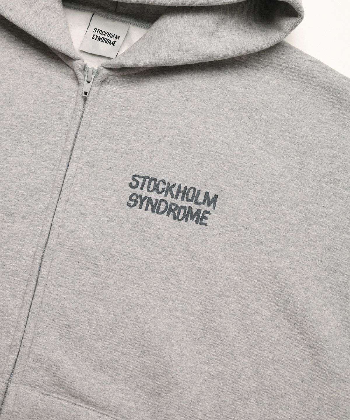 스톡홀름 신드롬(STOCKHOLM SYNDROME) REAL LIFE ZIP HOODIE - GREY