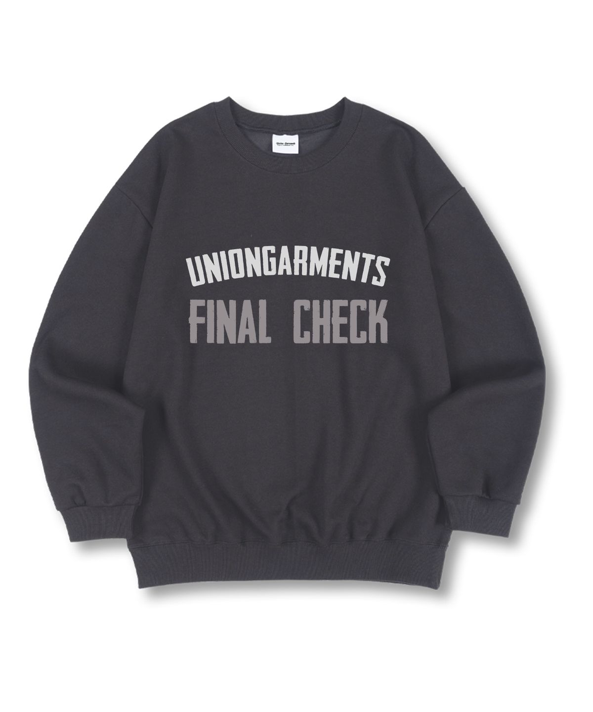 유니온가먼츠(UNION GARMENTS) 파이널체크 특양면 오버핏 맨투맨 티셔츠 4 COLOR