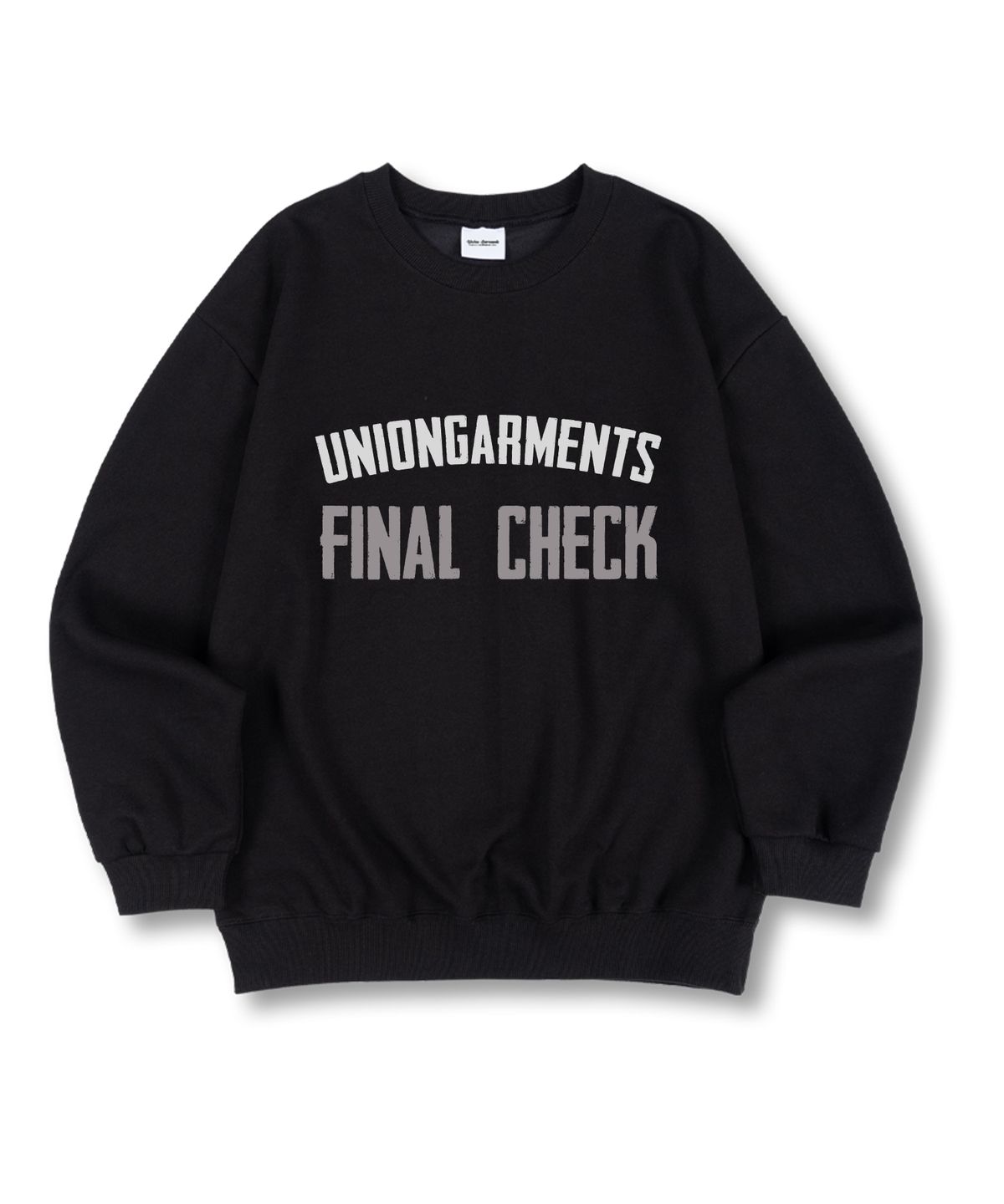 유니온가먼츠(UNION GARMENTS) 파이널체크 특양면 오버핏 맨투맨 티셔츠 4 COLOR
