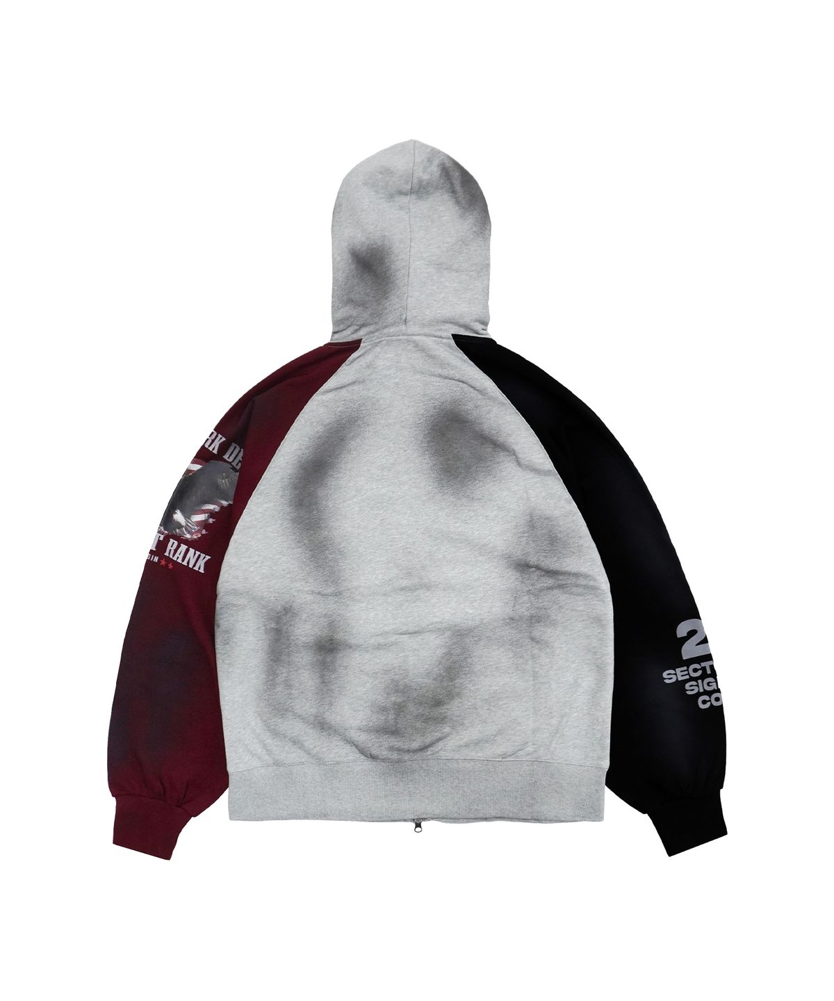 더랭크(THERANK) WESFORD RAGLAN ZIP-UP HOODIE [MELANGE MIX]