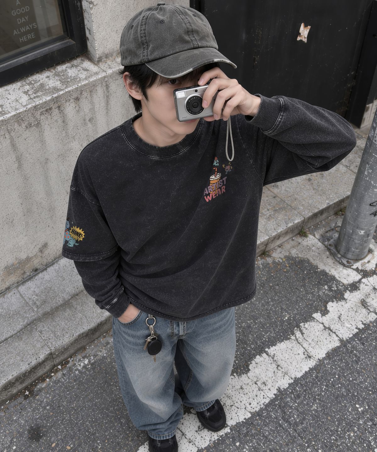 아티스트웨어(ARTISTWEAR) 허슬부르 긴팔티