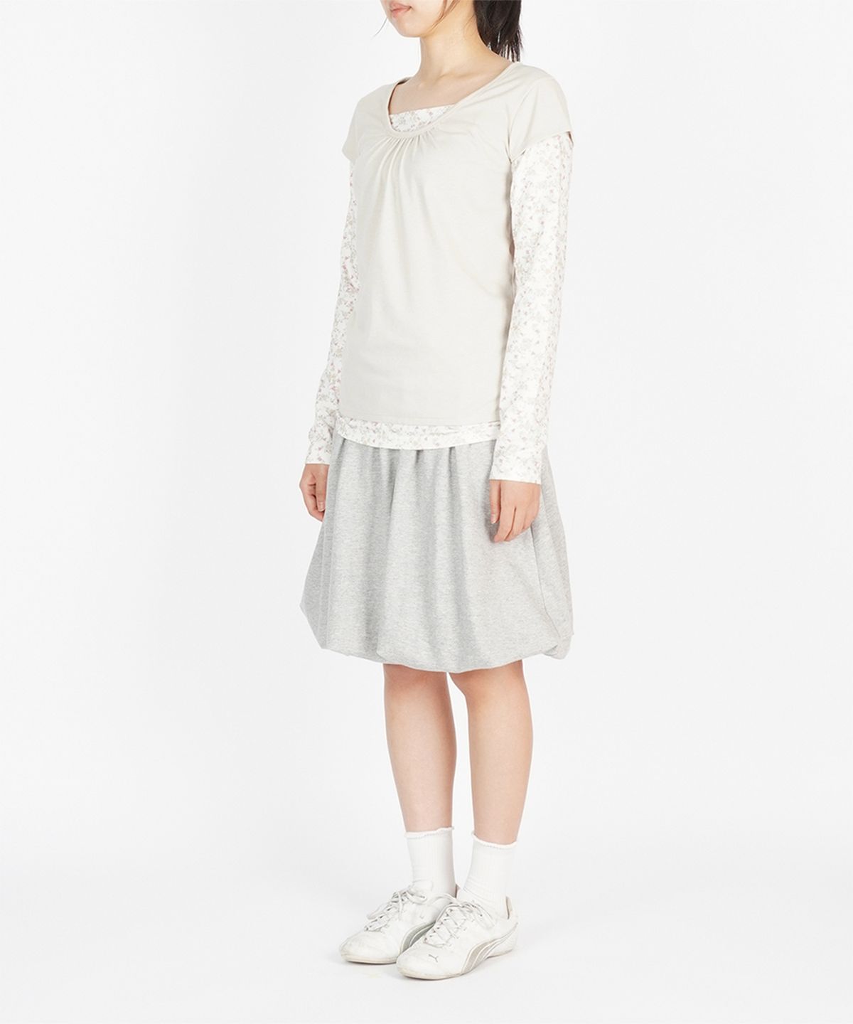써넥트(SUNNECT) Floral Layered LS Top - Pistachio