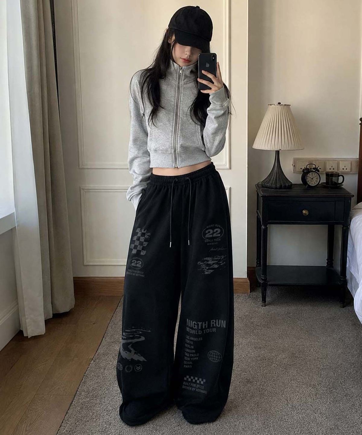 아티스트웨어(ARTISTWEAR) 나이트런 루즈 와이드팬츠