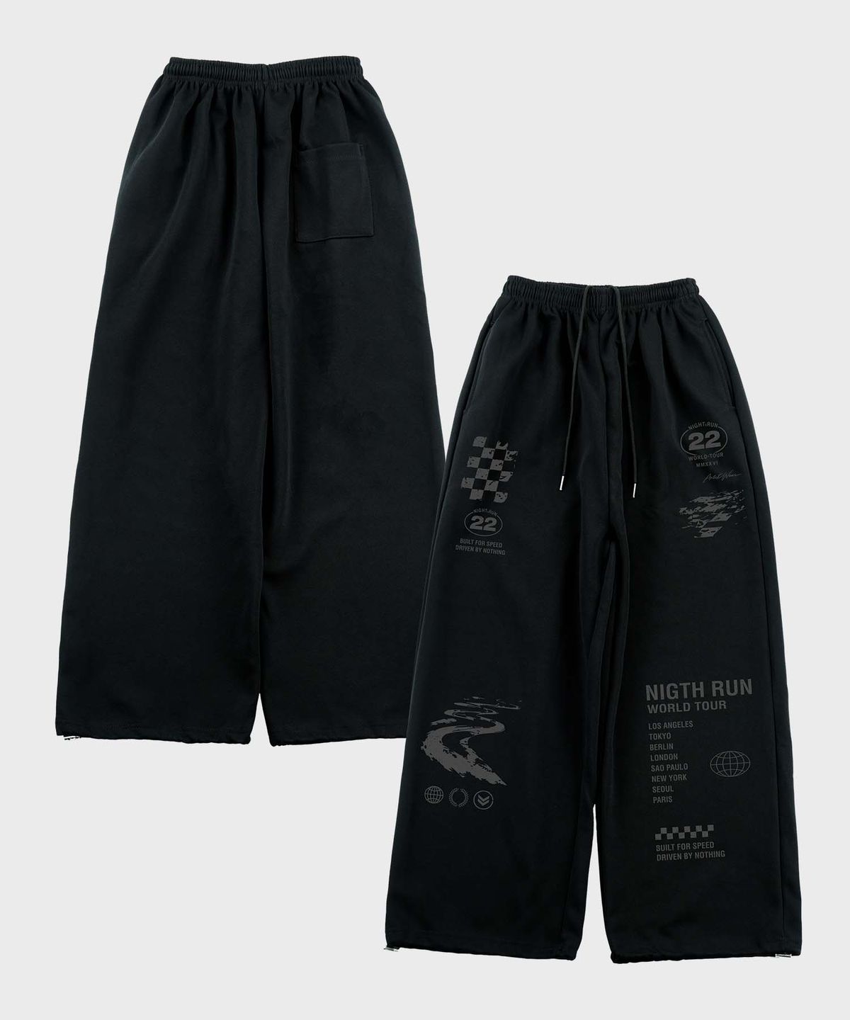 아티스트웨어(ARTISTWEAR) 나이트런 루즈 와이드팬츠