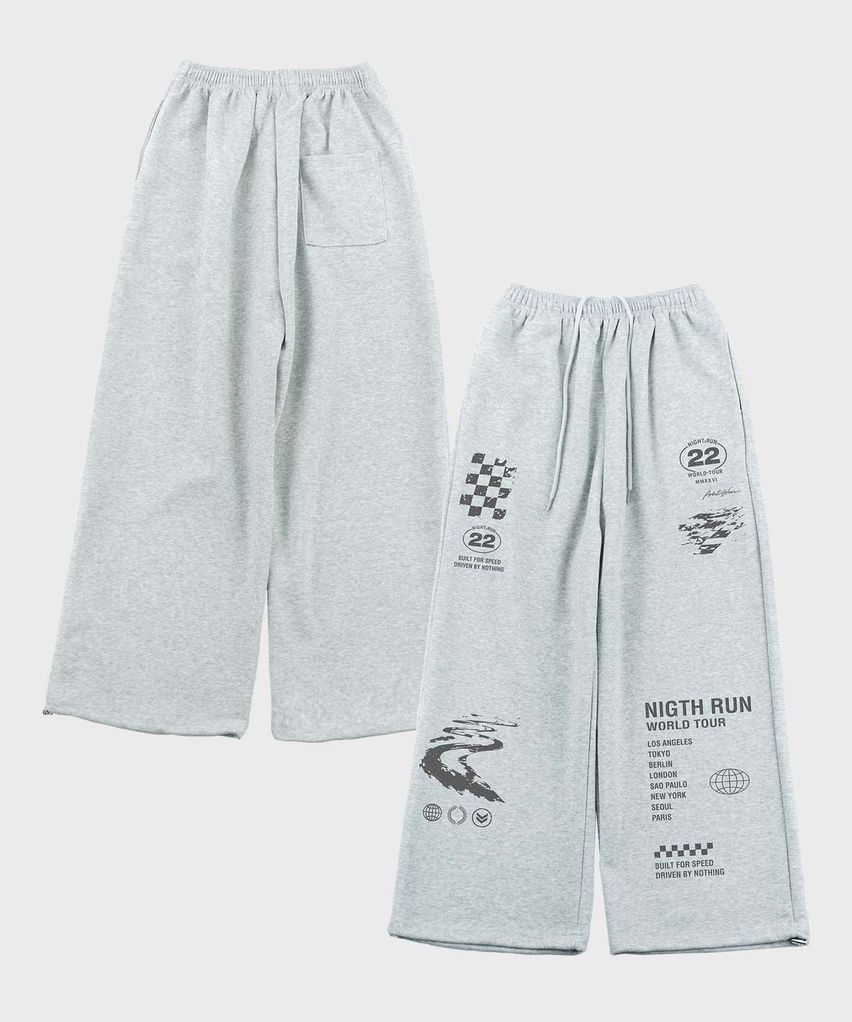 아티스트웨어(ARTISTWEAR) 나이트런 루즈 와이드팬츠