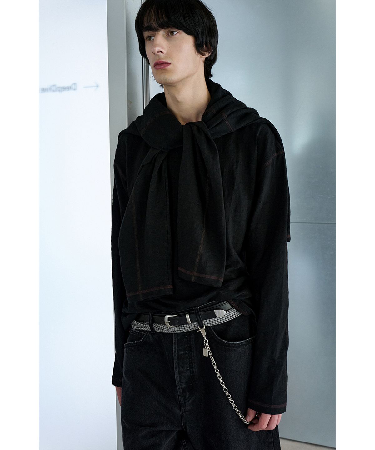 유체 프레타 포르테(YOUCHE PRET A PORTER) SI TRACE LONG SLEEVE TEE Deep Black