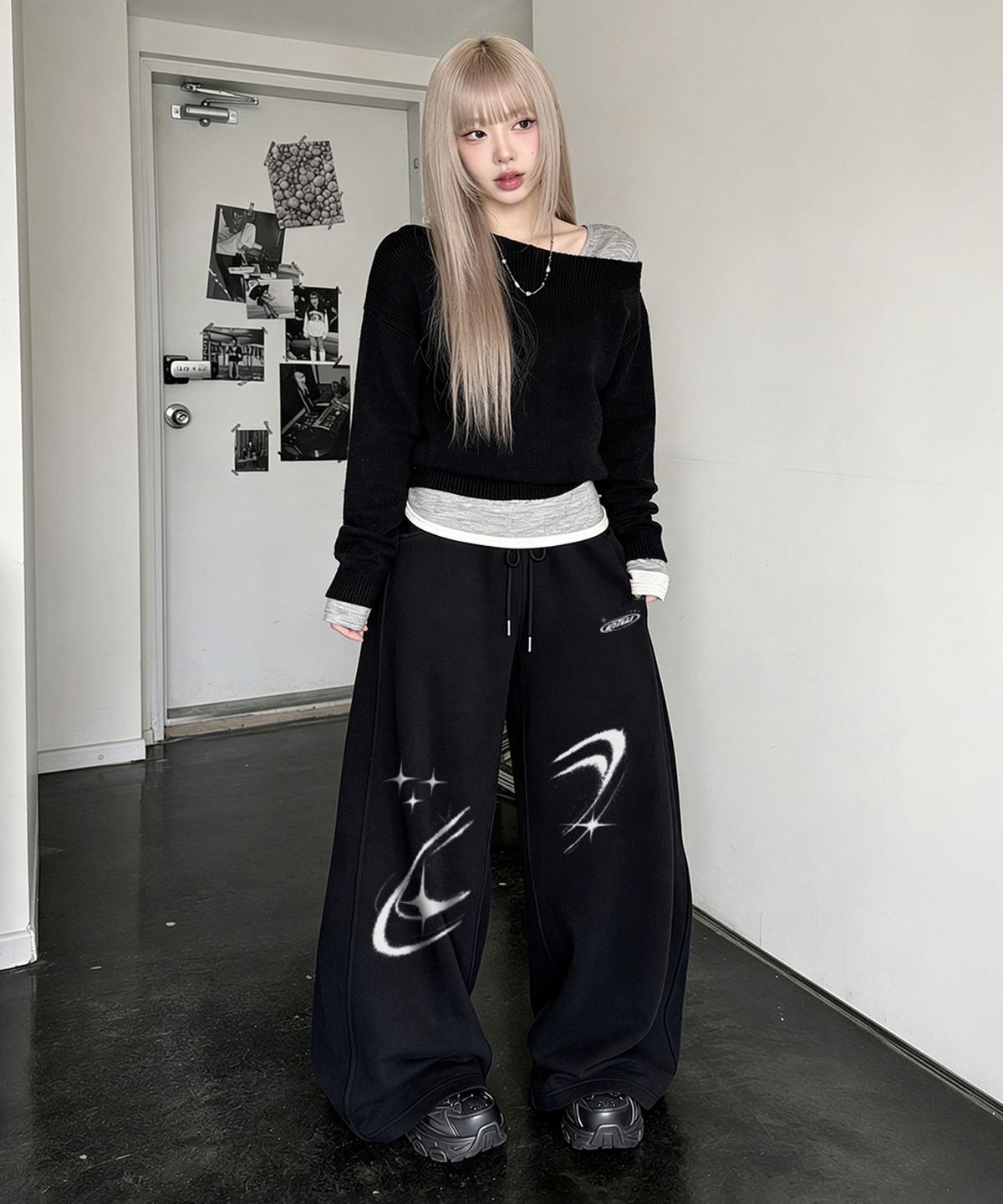 아티스트웨어(ARTISTWEAR) 오비트 와이드 밴딩 팬츠