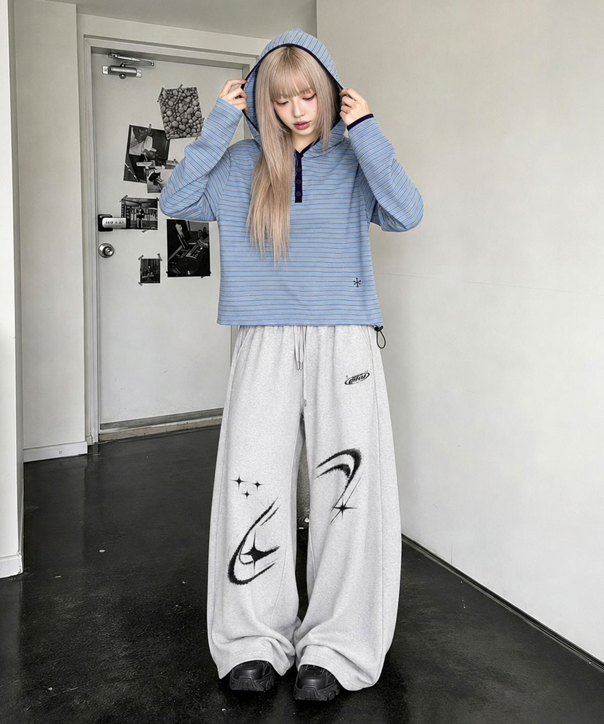 아티스트웨어(ARTISTWEAR) 오비트 와이드 밴딩 팬츠