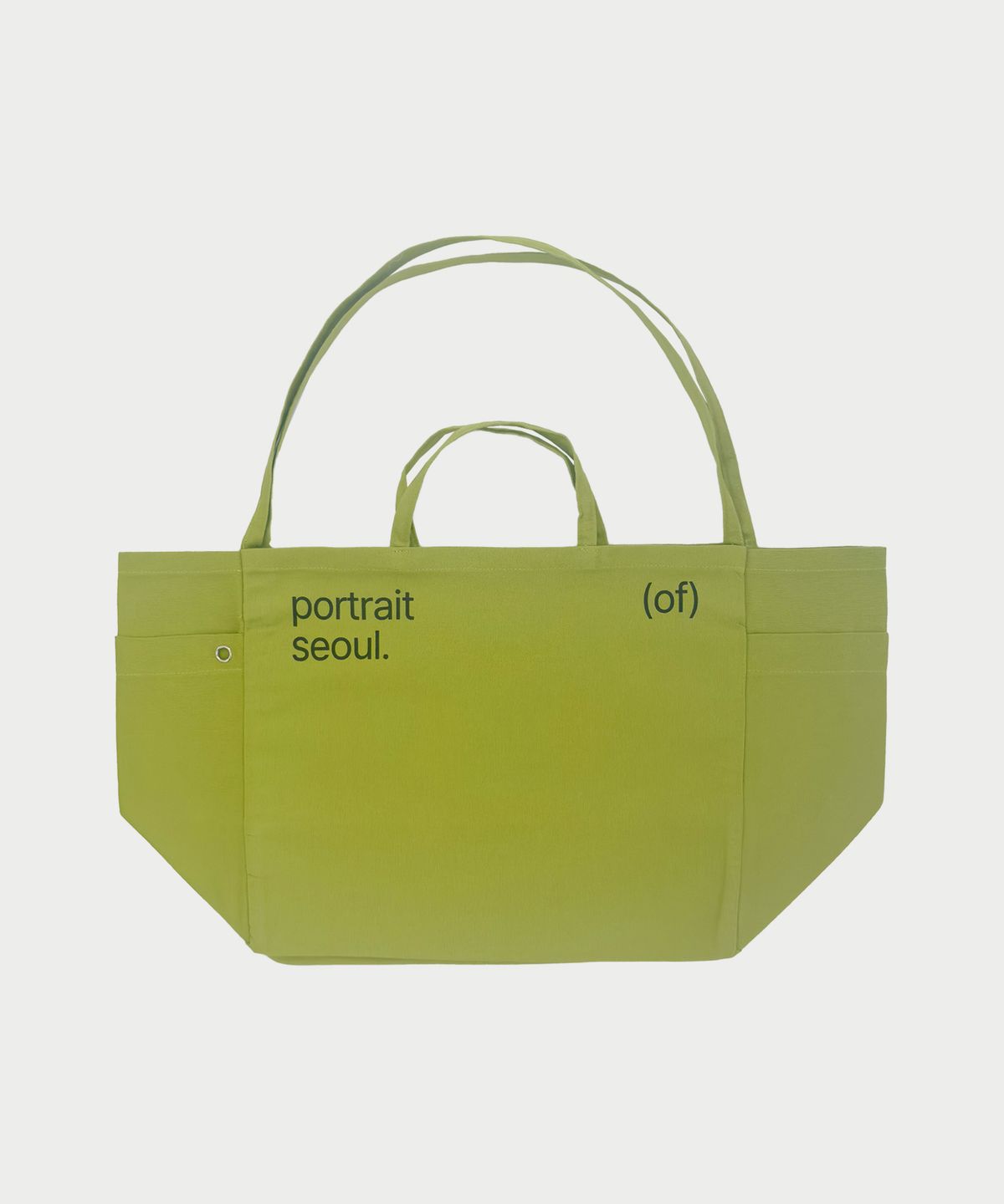 포트레이트서울(PORTRAITSEOUL) 포트레이트 캔버스 빅 쇼퍼백 - 올리브