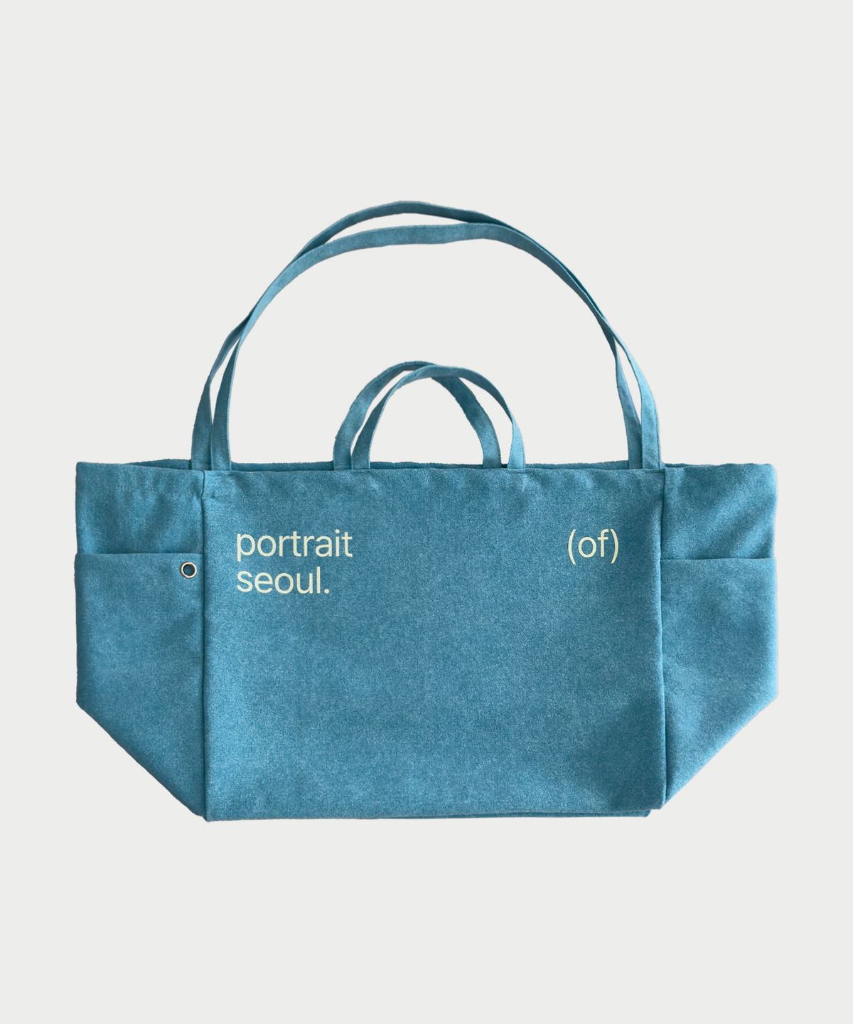 포트레이트서울(PORTRAITSEOUL) 포트레이트 캔버스 빅 쇼퍼백 - 블루하와이