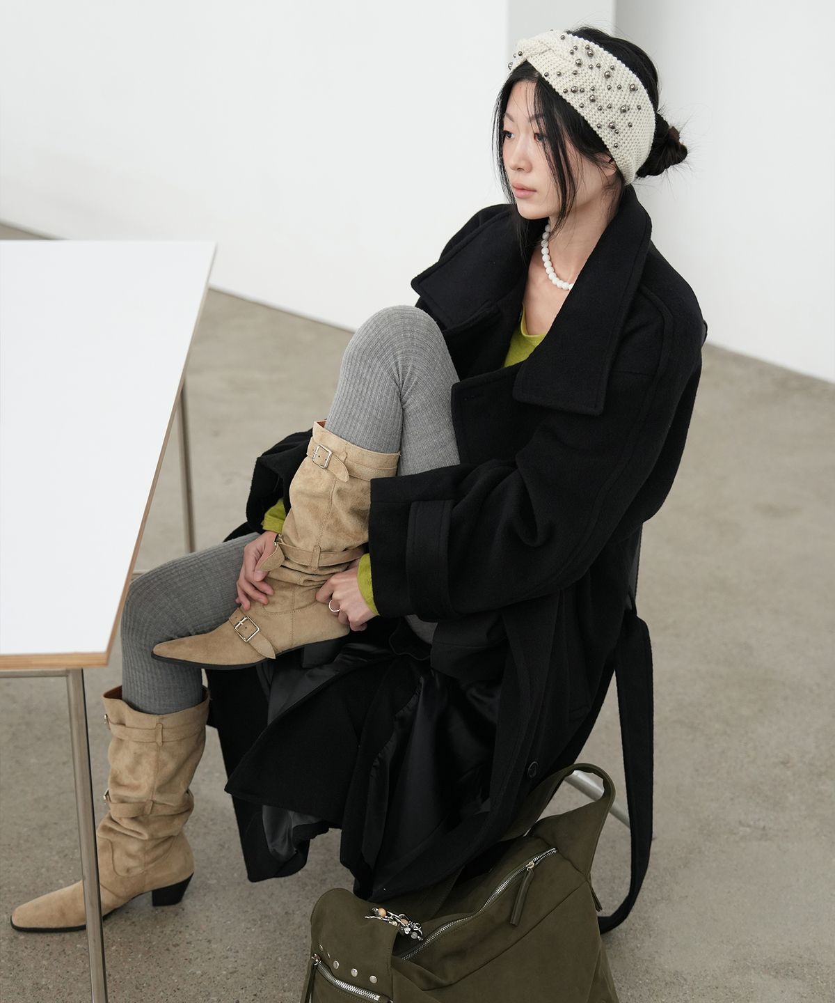 포트레이트서울(PORTRAITSEOUL) 포트레이트 맥시 코트 002_블랙