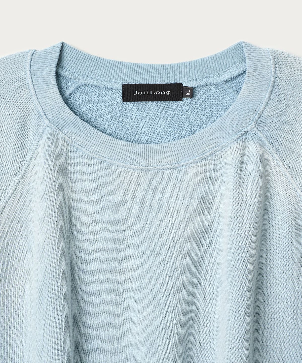 조질롱(JOJILONG) JN021 CROPPED RAGLAN SWEATSHIRT - ICE BLUE