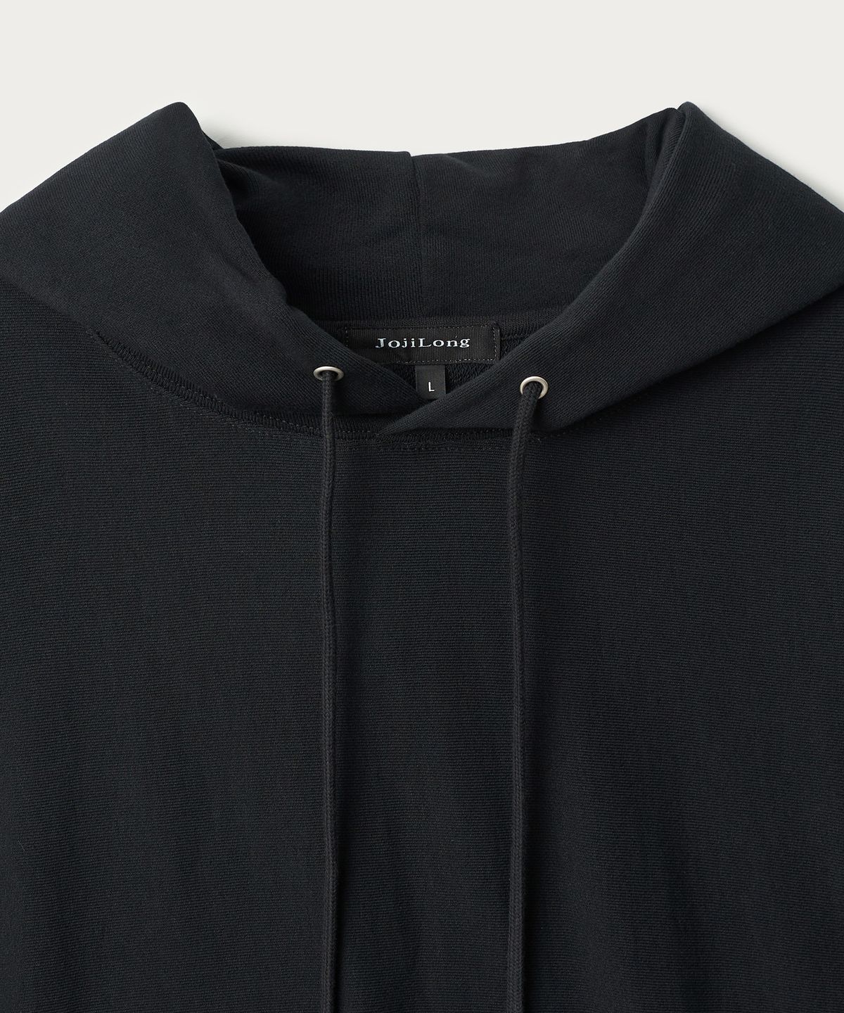 조질롱(JOJILONG) JN023 REVERSE WEAVE HOODIE - BLACK