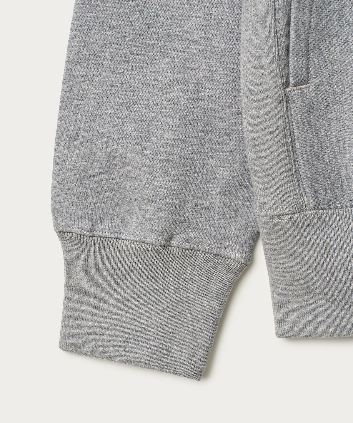 조질롱(JOJILONG) JN023 REVERSE WEAVE HOODIE - HEATHER GREY