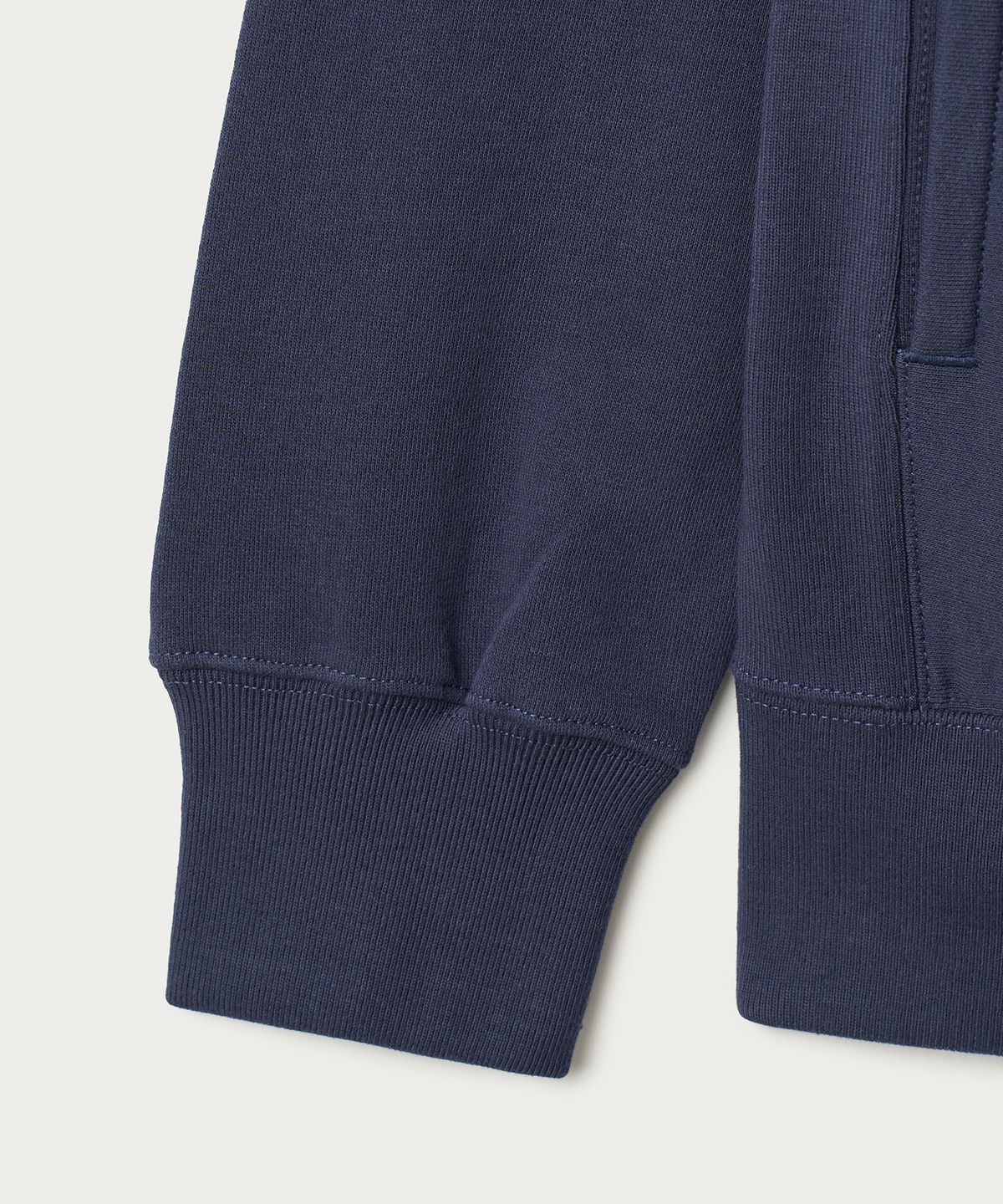 조질롱(JOJILONG) JN023 REVERSE WEAVE HOODIE - NAVY