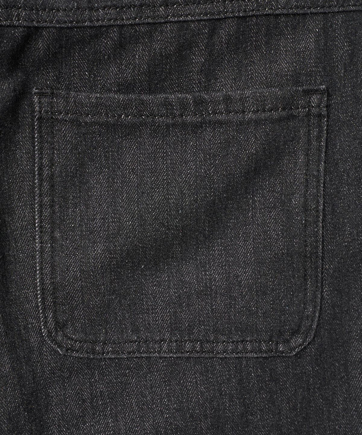 조질롱(JOJILONG) JN098 HERRINGBONE WORK PANT - BLACK