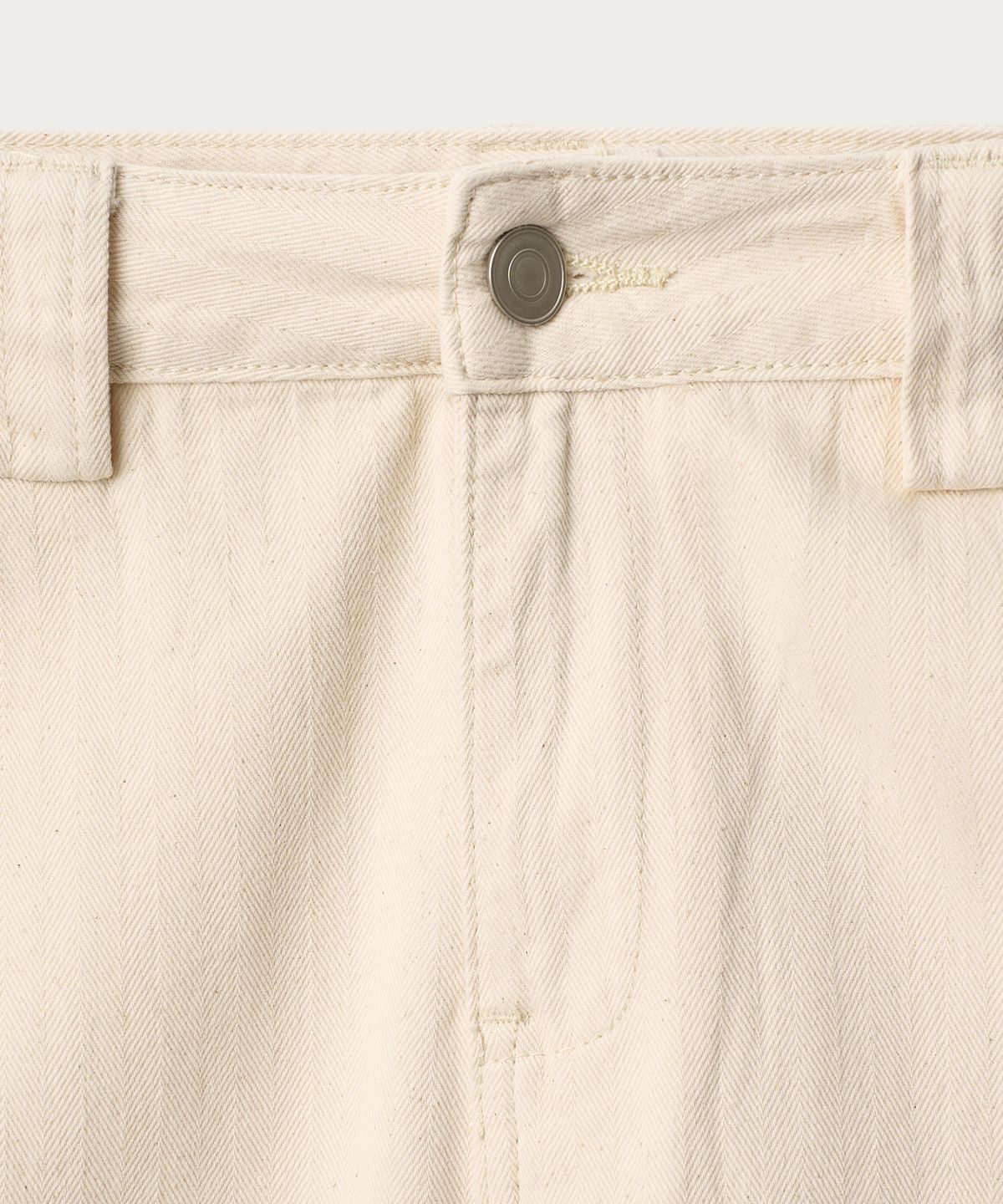 조질롱(JOJILONG) JN098 HERRINGBONE WORK PANT - NATURAL