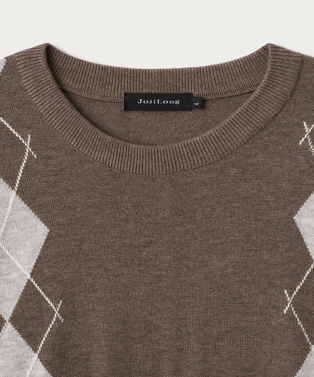 조질롱(JOJILONG) JN155 CLASSIC ARGYLE KNIT - BROWN