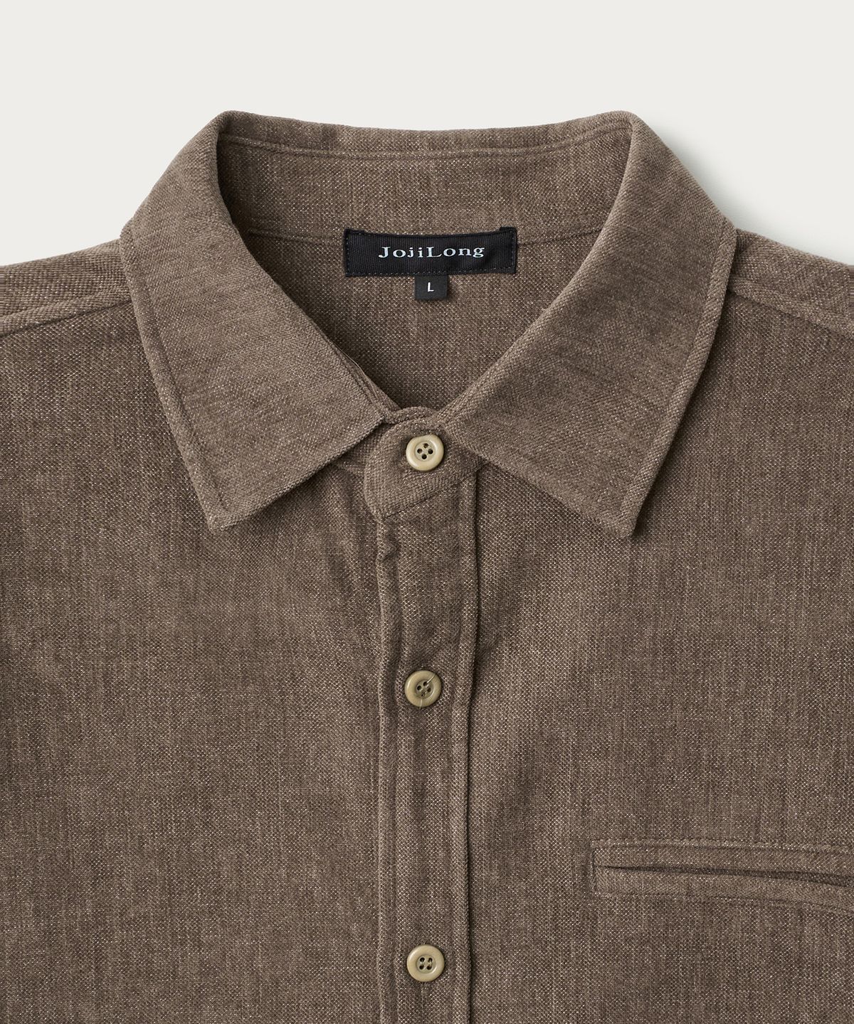 조질롱(JOJILONG) JN220 SUEDE SHIRT - BROWN