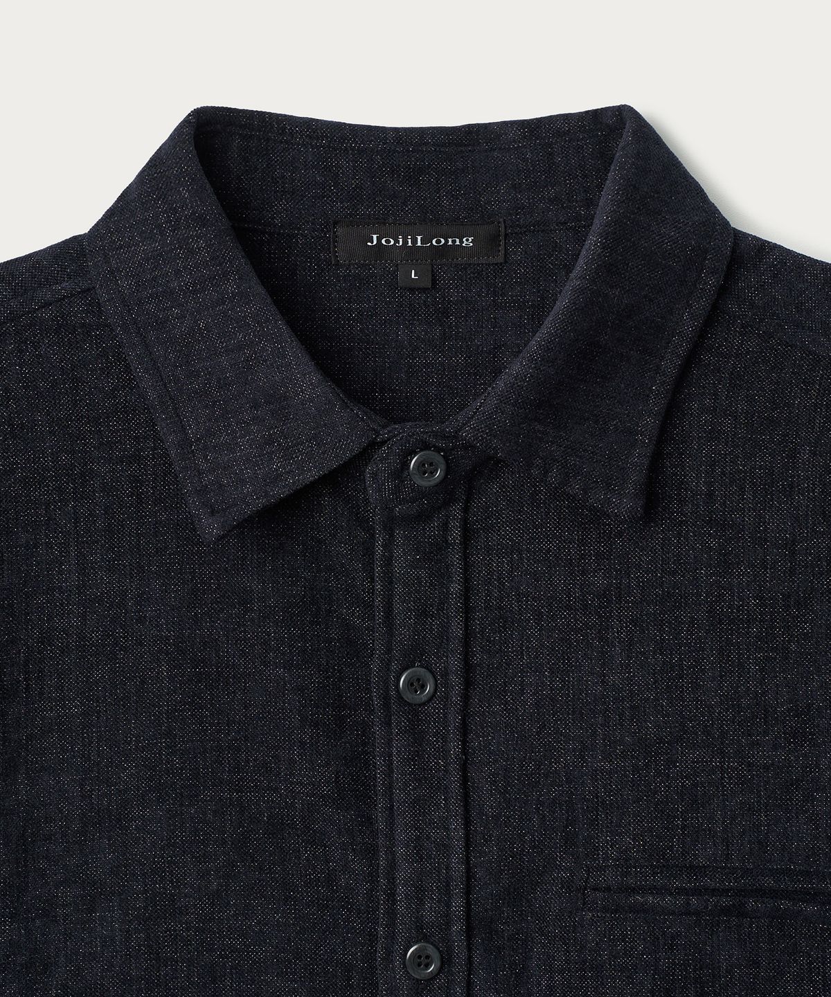 조질롱(JOJILONG) JN220 SUEDE SHIRT - INDIGO BLACK