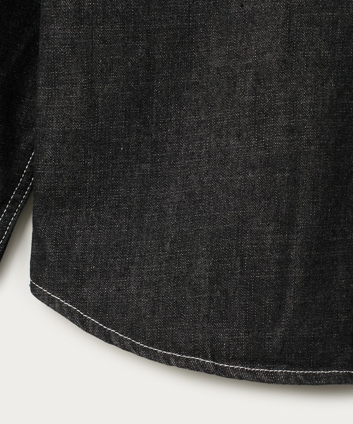 조질롱(JOJILONG) JN351 ROOMY WASHED DENIM SHIRT - INDIGO BLACK