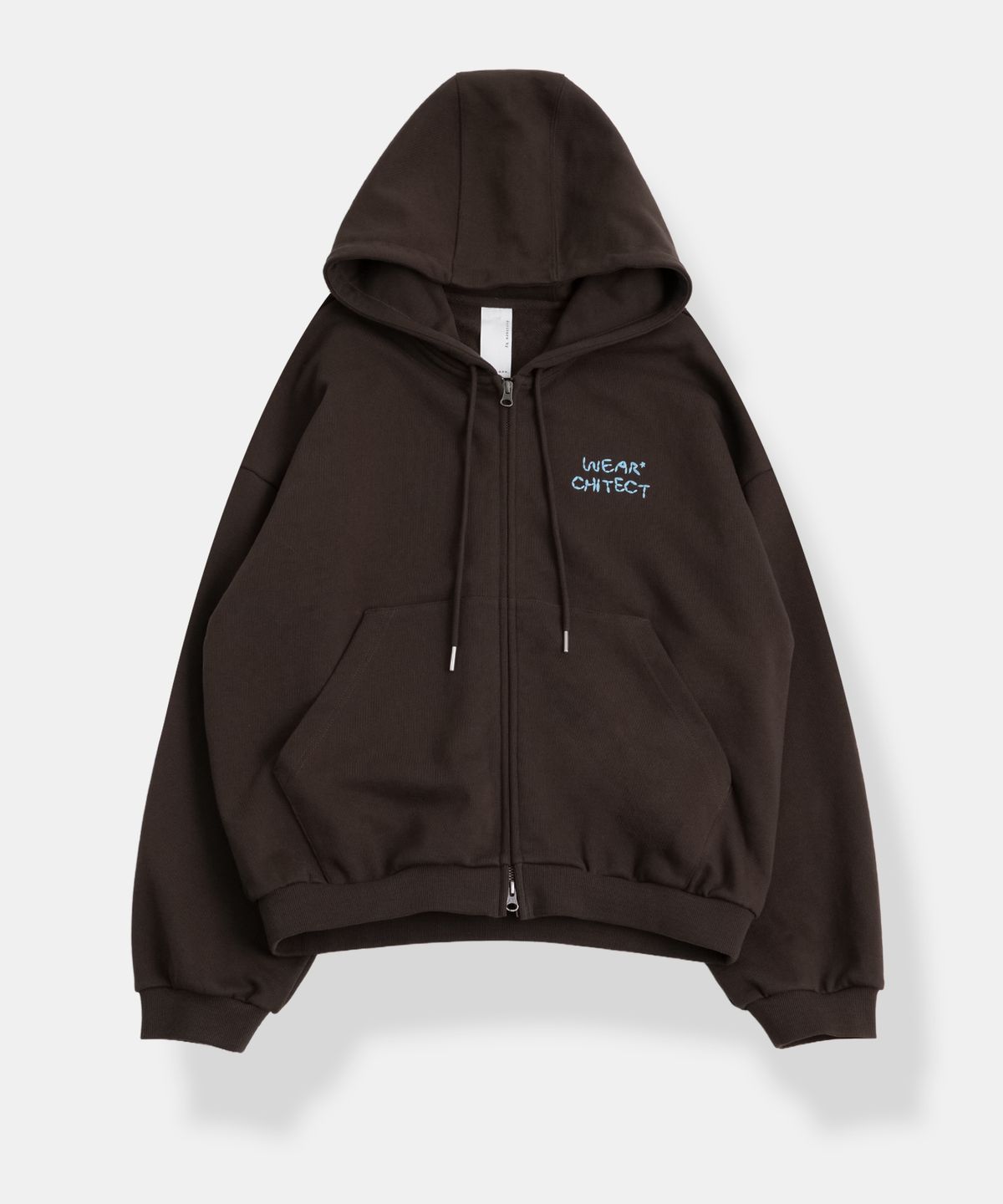 그라프트맨(GRAFTMEN) STITCH TYPO HOOD-ZIP / DBROWN