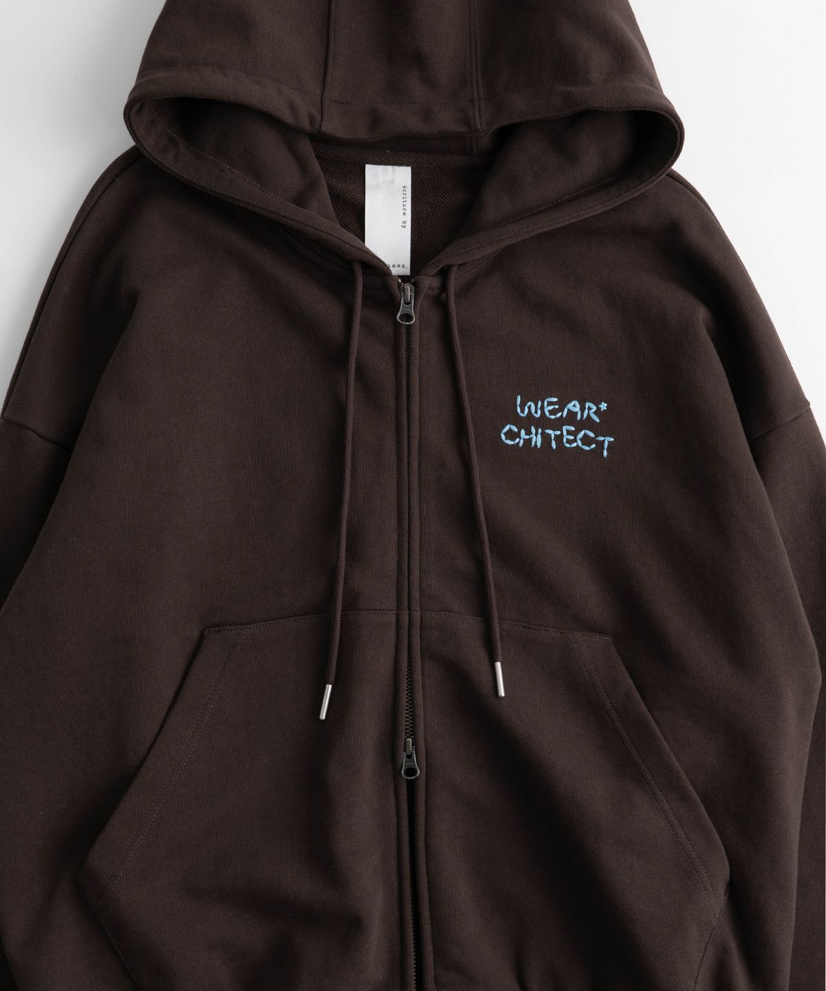 그라프트맨(GRAFTMEN) STITCH TYPO HOOD-ZIP / DBROWN
