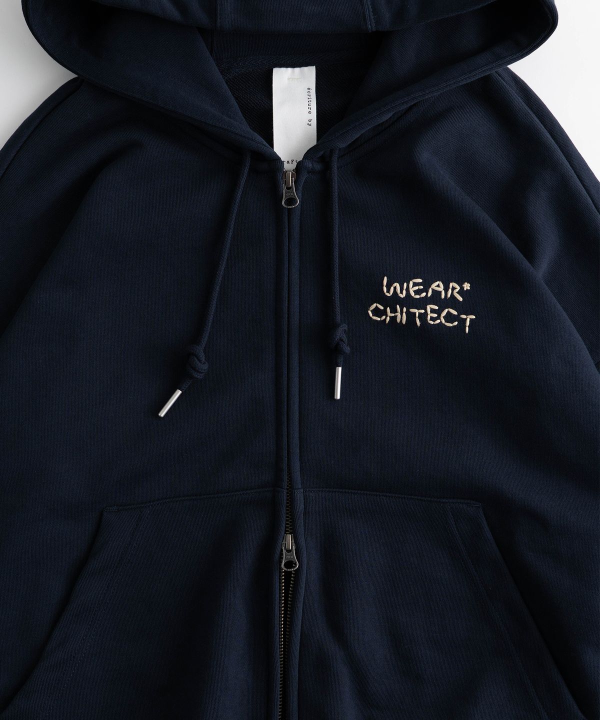 그라프트맨(GRAFTMEN) STITCH TYPO HOOD-ZIP / NAVY