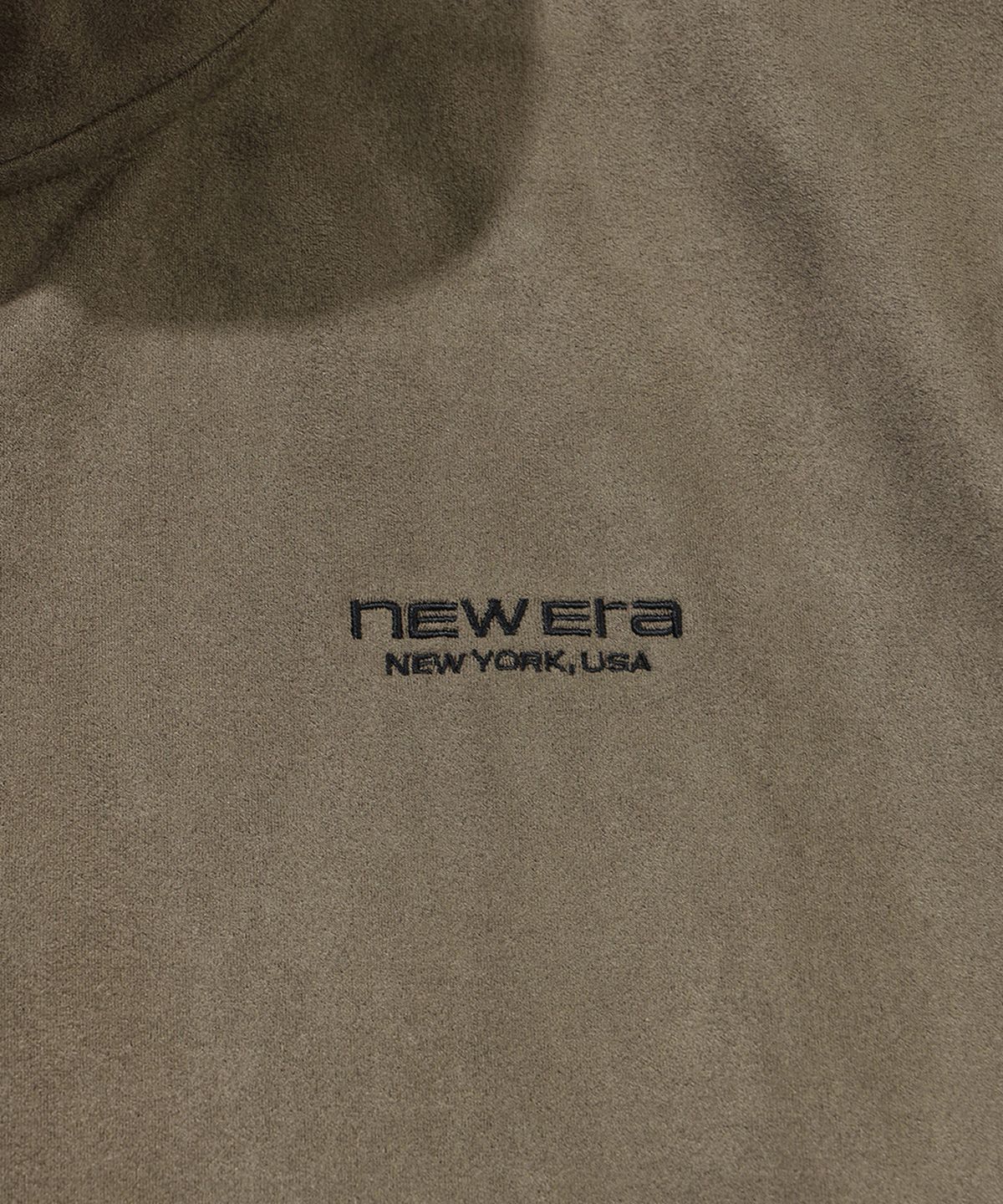 뉴에라(NEW ERA) [블랙라벨] 스웨이드 집업 재킷 카키 15357943