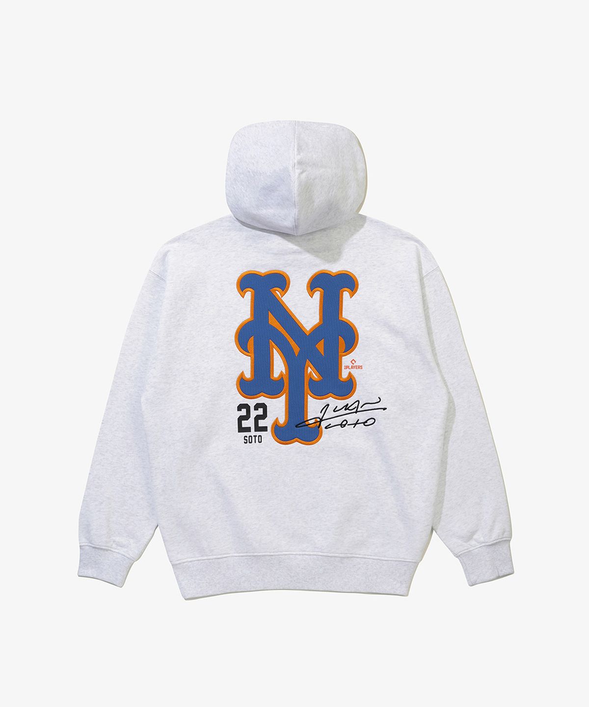 뉴에라(NEW ERA) (기모) MLB 뉴욕 메츠 플레이어 시그니처 후드 헤더 그레이 15357988