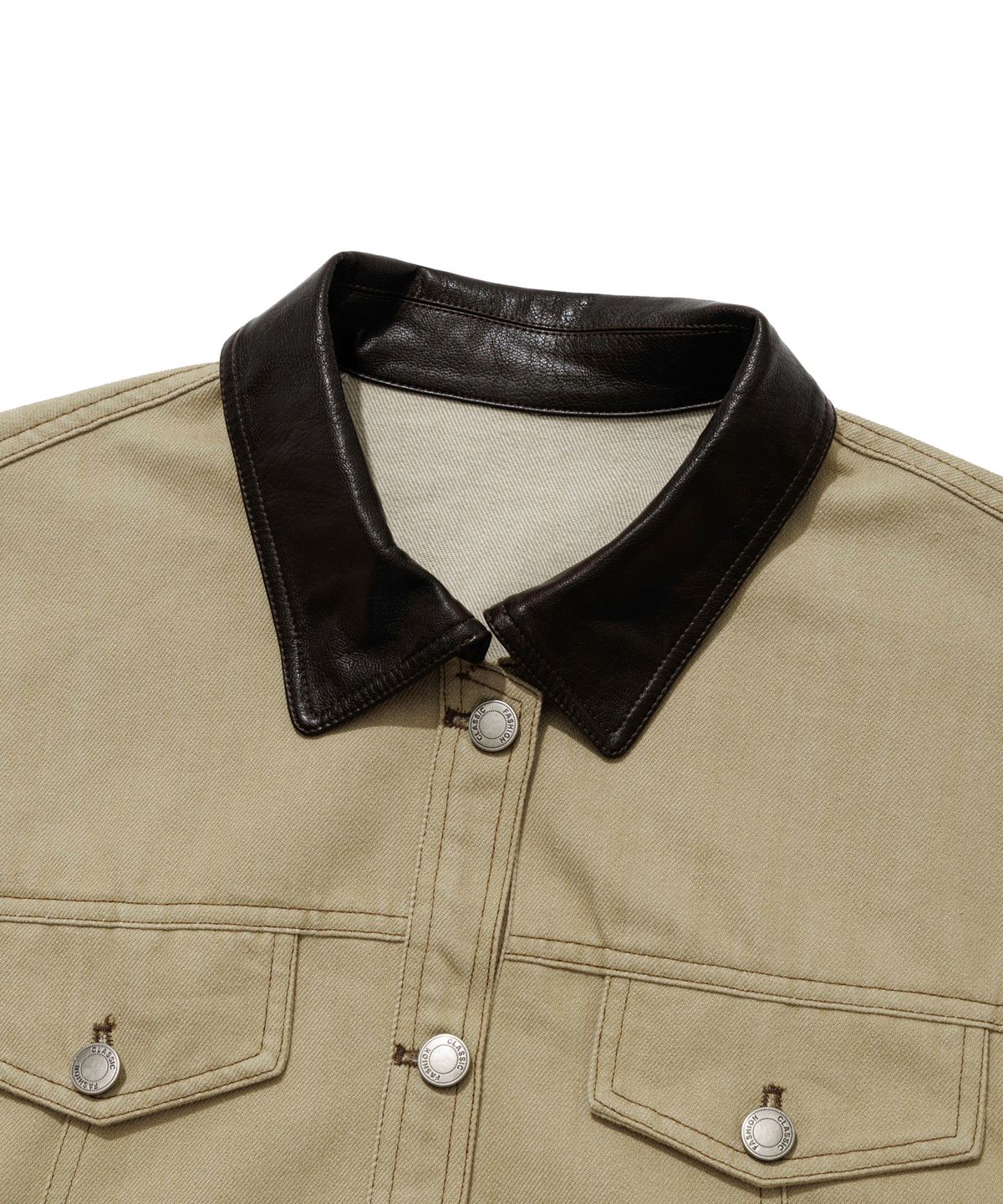 모아(MOAA) Cropped Four-Pocket Cotton Jacket (BEIGE)