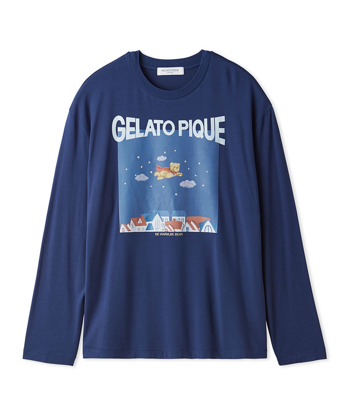 젤라또 피케(GELATO PIQUE) [HOMME] 레이온 히어로 베어 프린트 롱 슬리브 티셔츠 PMCT264931