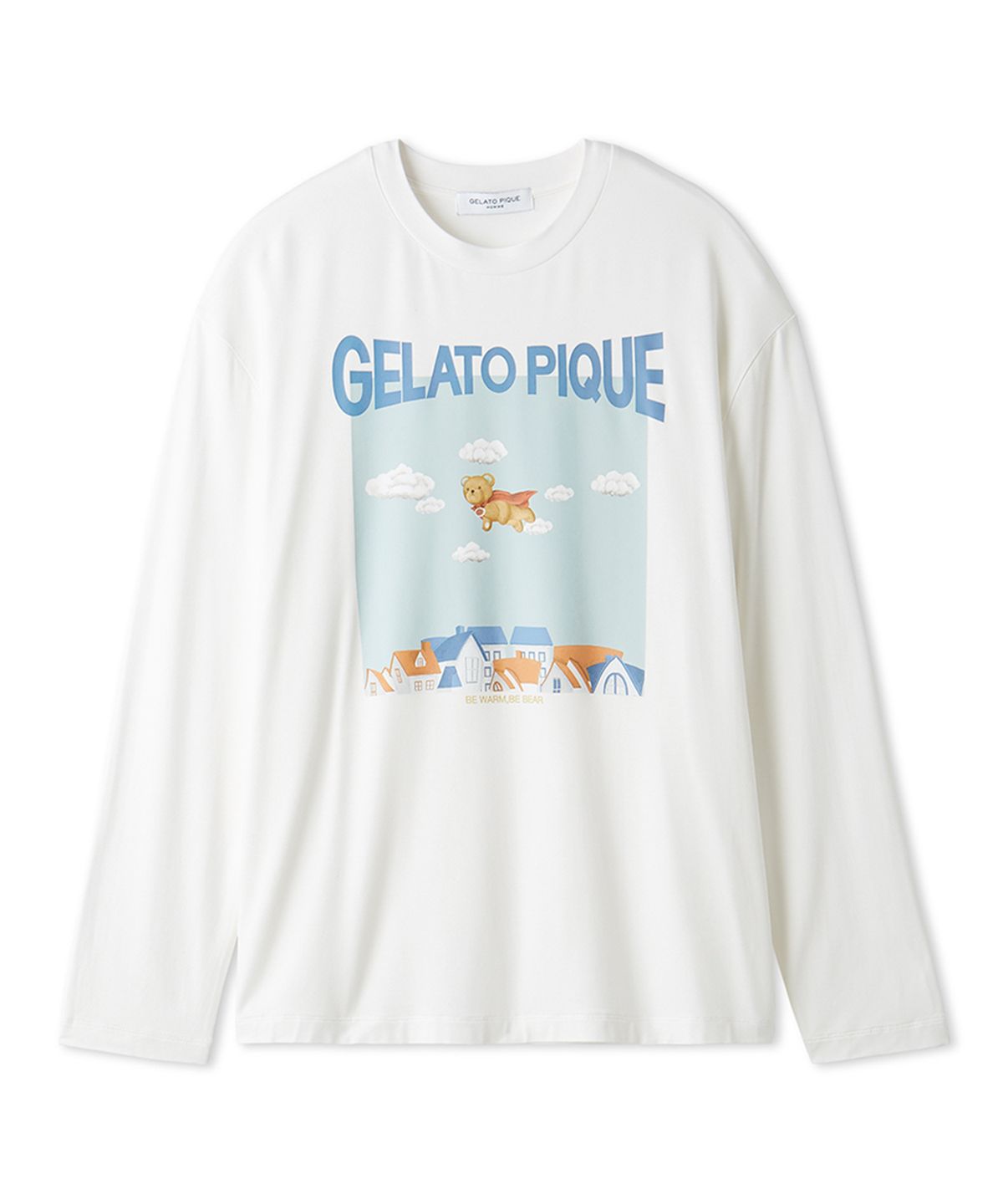 젤라또 피케(GELATO PIQUE) [HOMME] 레이온 히어로 베어 프린트 롱 슬리브 티셔츠 PMCT264931
