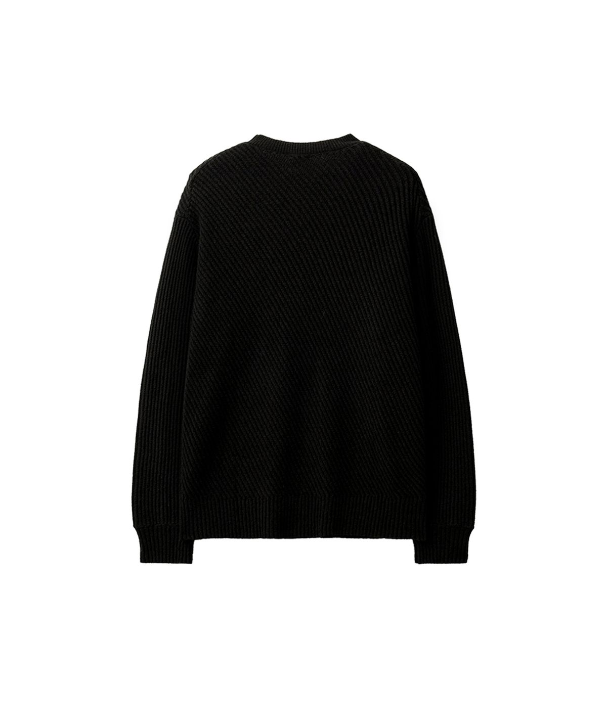 유체 프레타 포르테(YOUCHE PRET A PORTER) SI DIAGONAL RIB KNIT Black