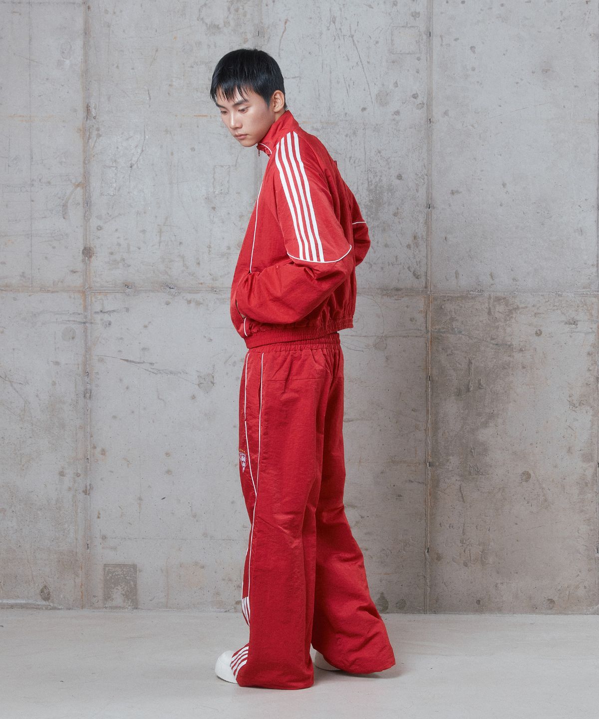 디오스피스(DAUSPICE) (DUC) Hooligan Wide Track Pants Red