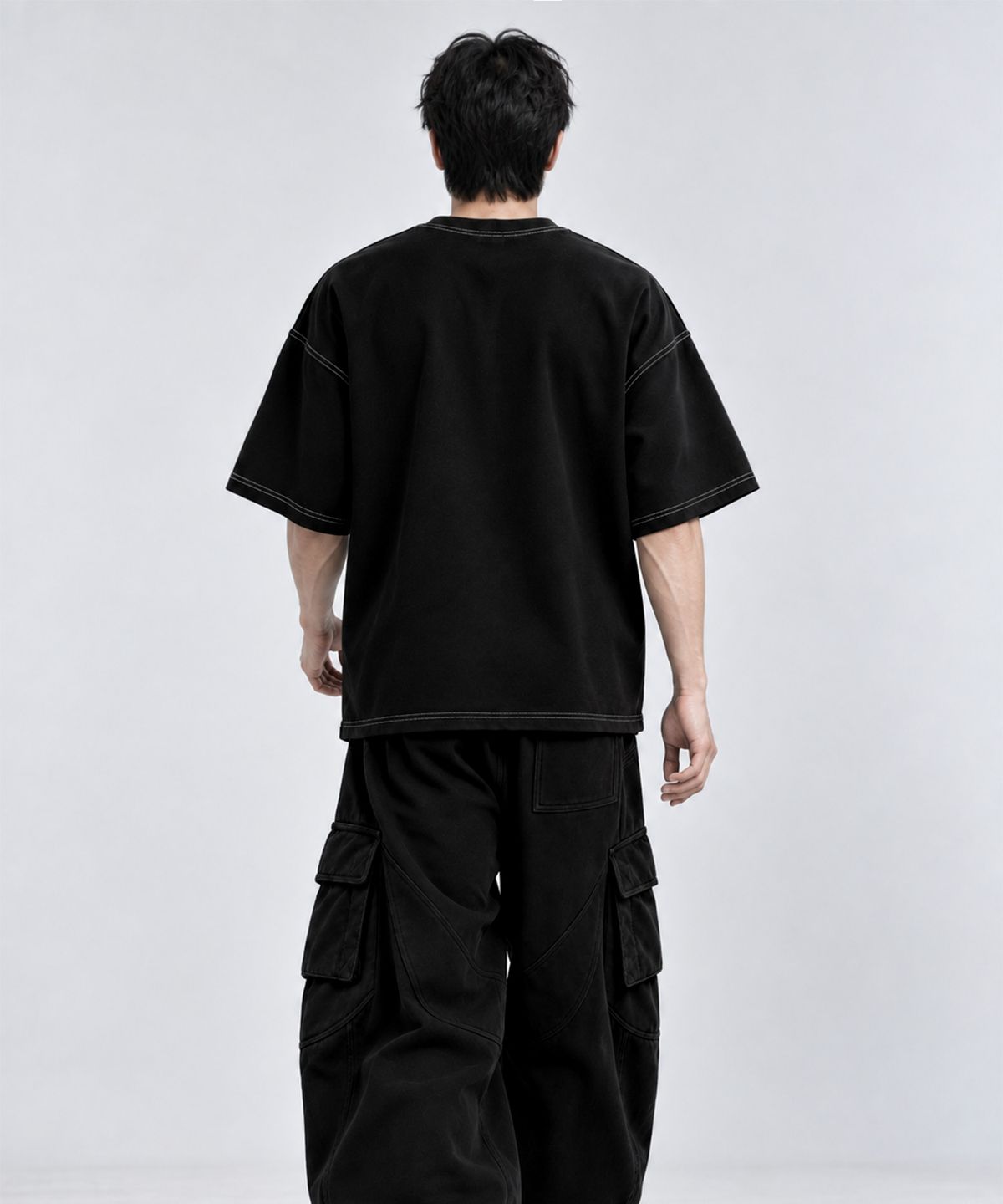 씨알티원(CRTONE) CRTONE 시그니처 V2 오버핏 반팔(블랙)