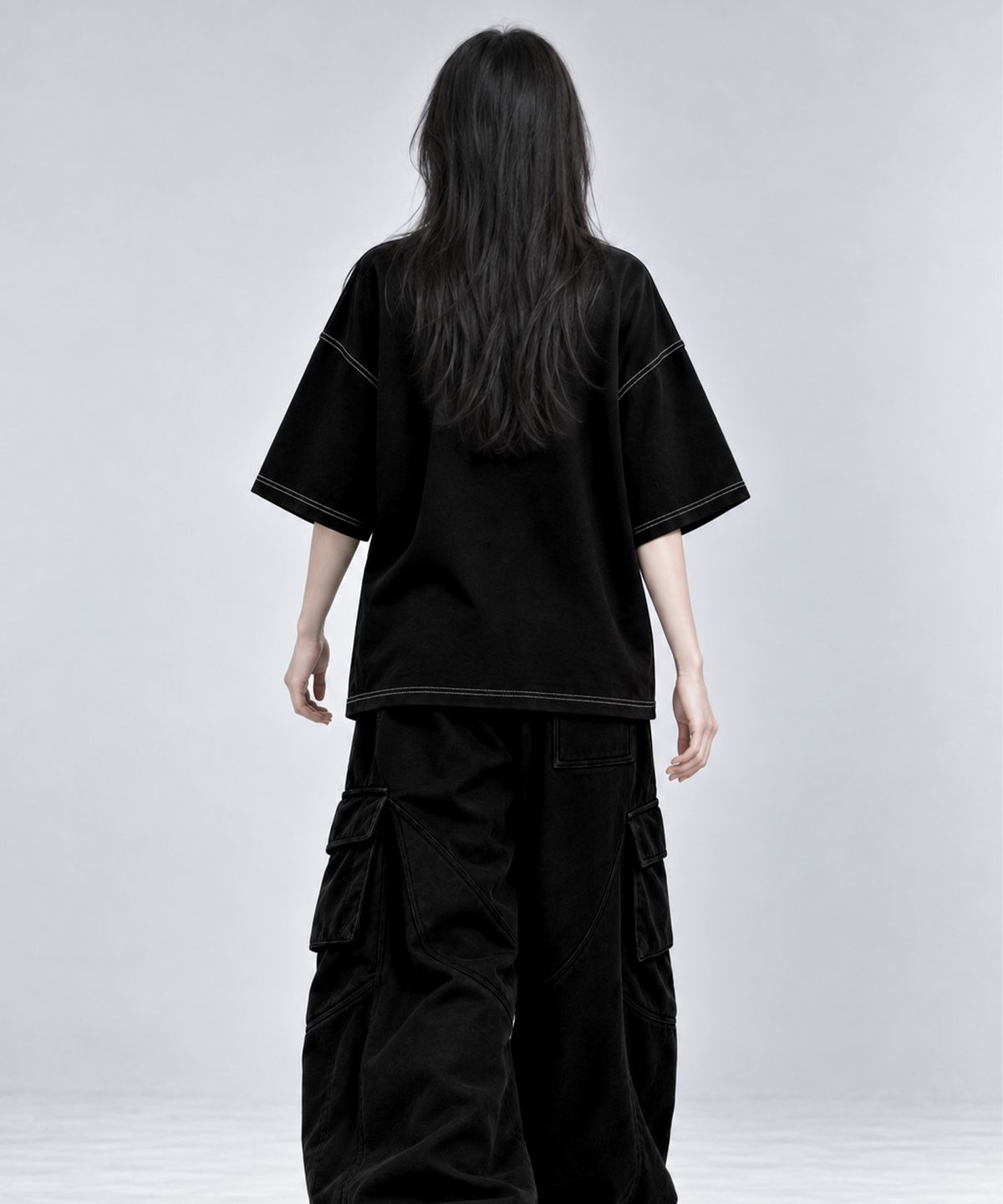 씨알티원(CRTONE) CRTONE 시그니처 V2 오버핏 반팔(블랙)