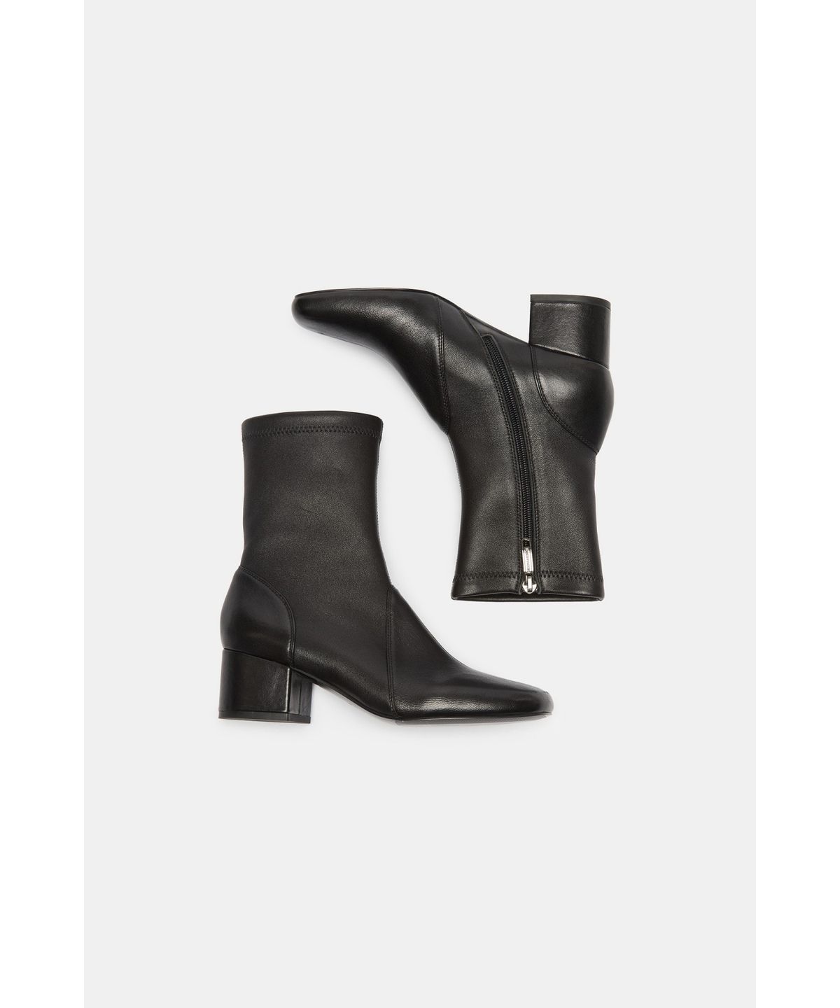 슈콤마보니(SUECOMMA BONNIE) Square toe stretch sock ankle boots(black)_DG3CW26505BLK