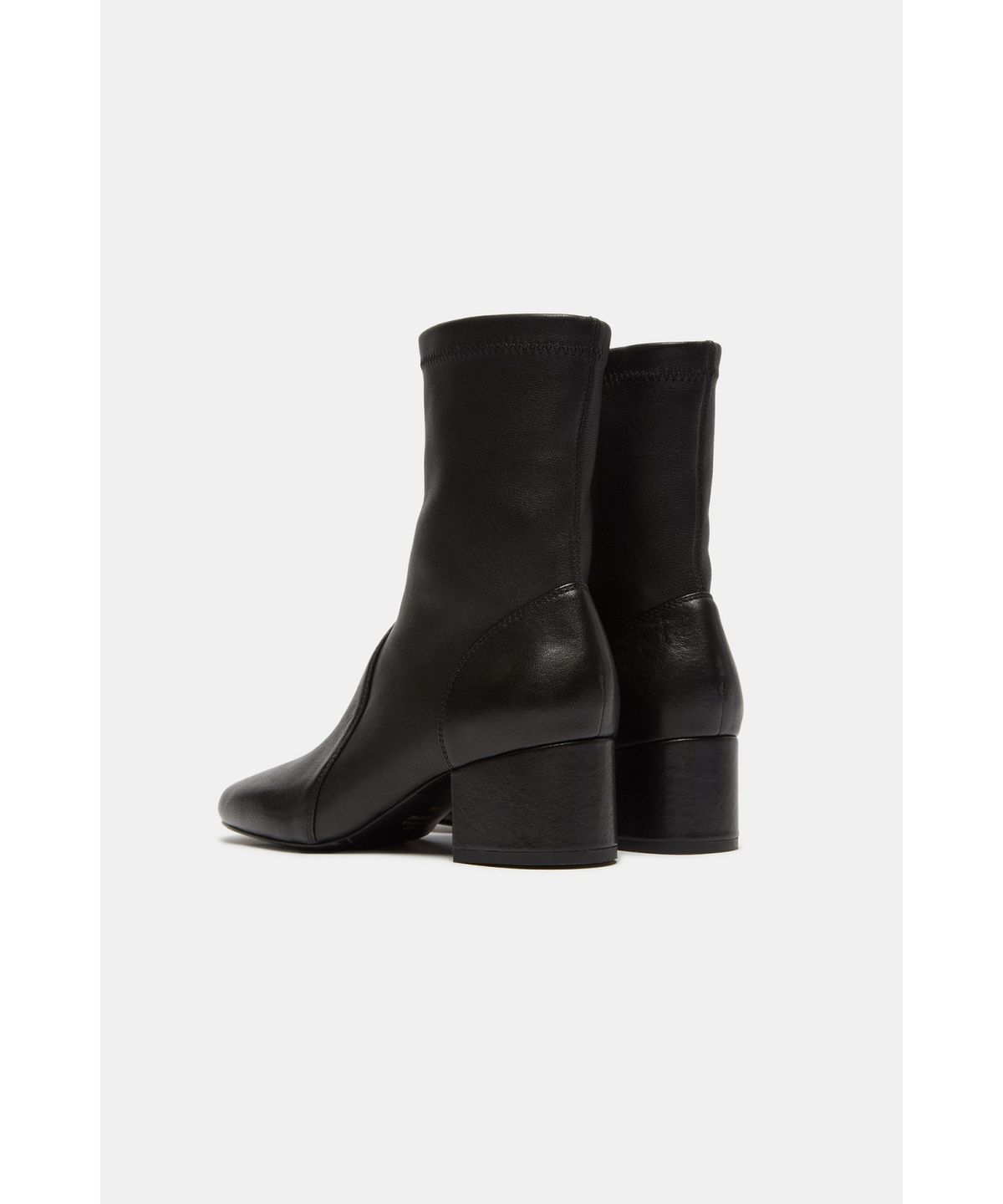 슈콤마보니(SUECOMMA BONNIE) Square toe stretch sock ankle boots(black)_DG3CW26505BLK