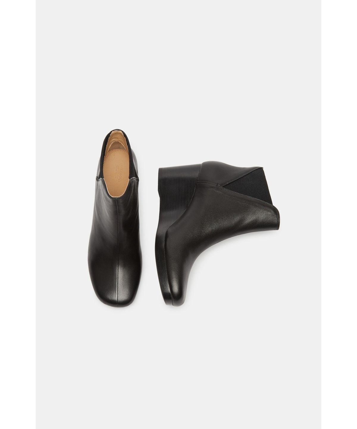슈콤마보니(SUECOMMA BONNIE) Side banding wedge heel ankle boots(black)_DG3CW26504BLK