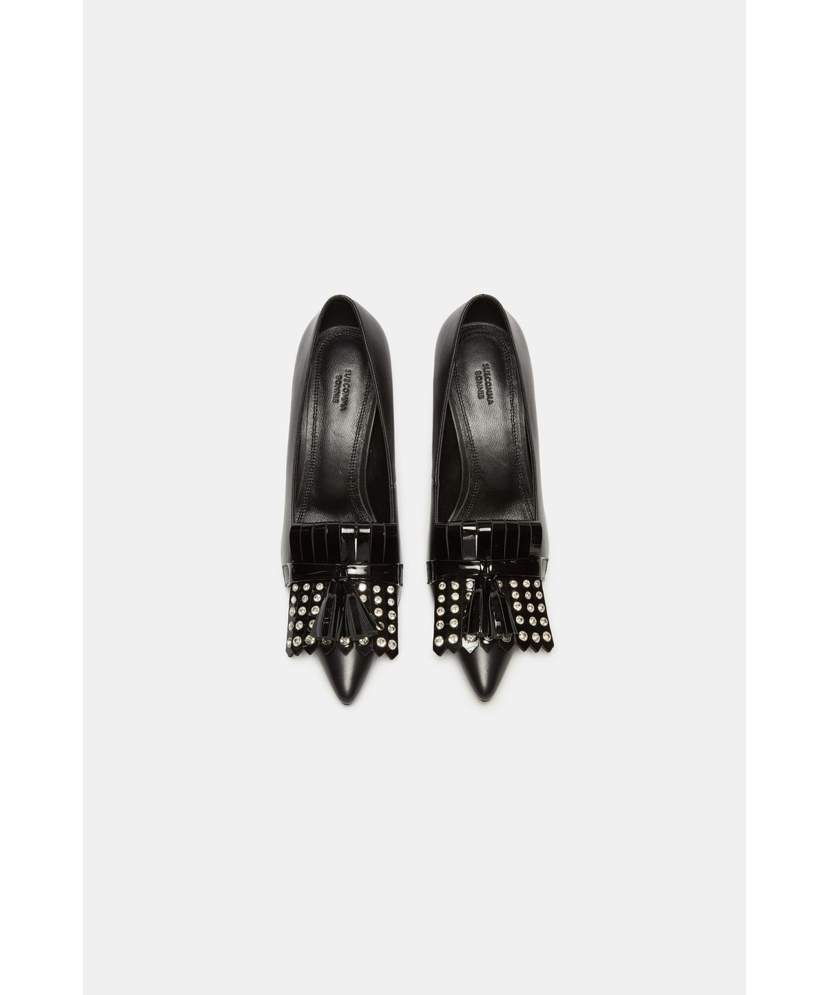 슈콤마보니(SUECOMMA BONNIE) Tessel stud decorated heel pumps(black)_DG1BA26506BLK