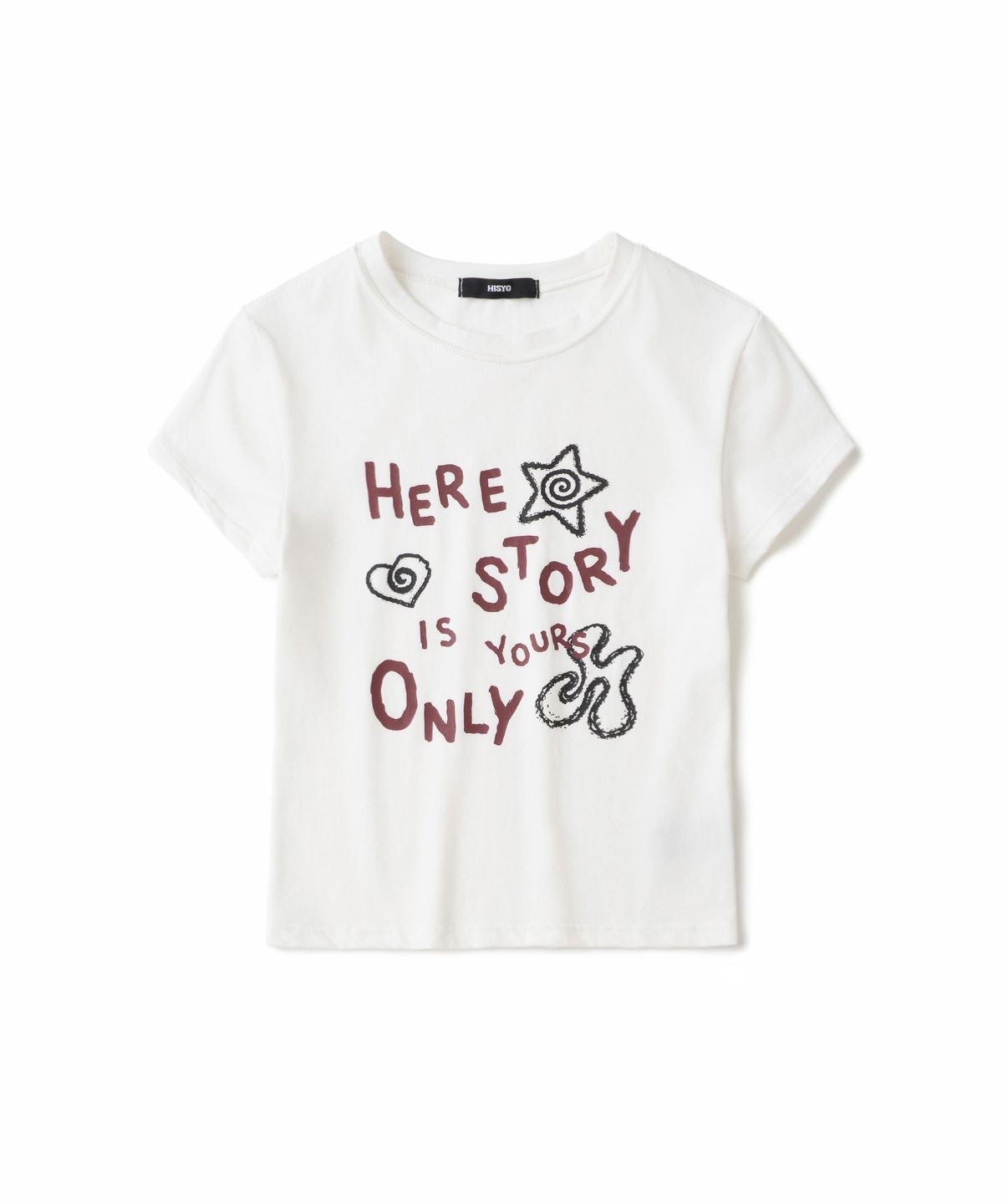 히쇼(HISYO) Slogan Scribble T-Shirts - White