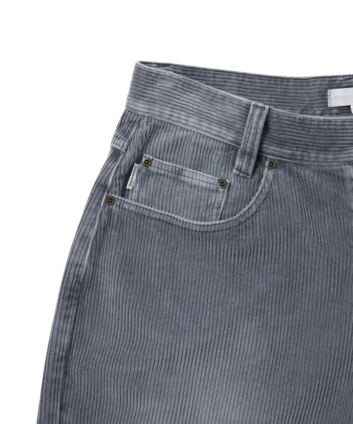 디스이즈네버댓(THISISNEVERTHAT) Overdyed Corduroy Pant Quick Silver