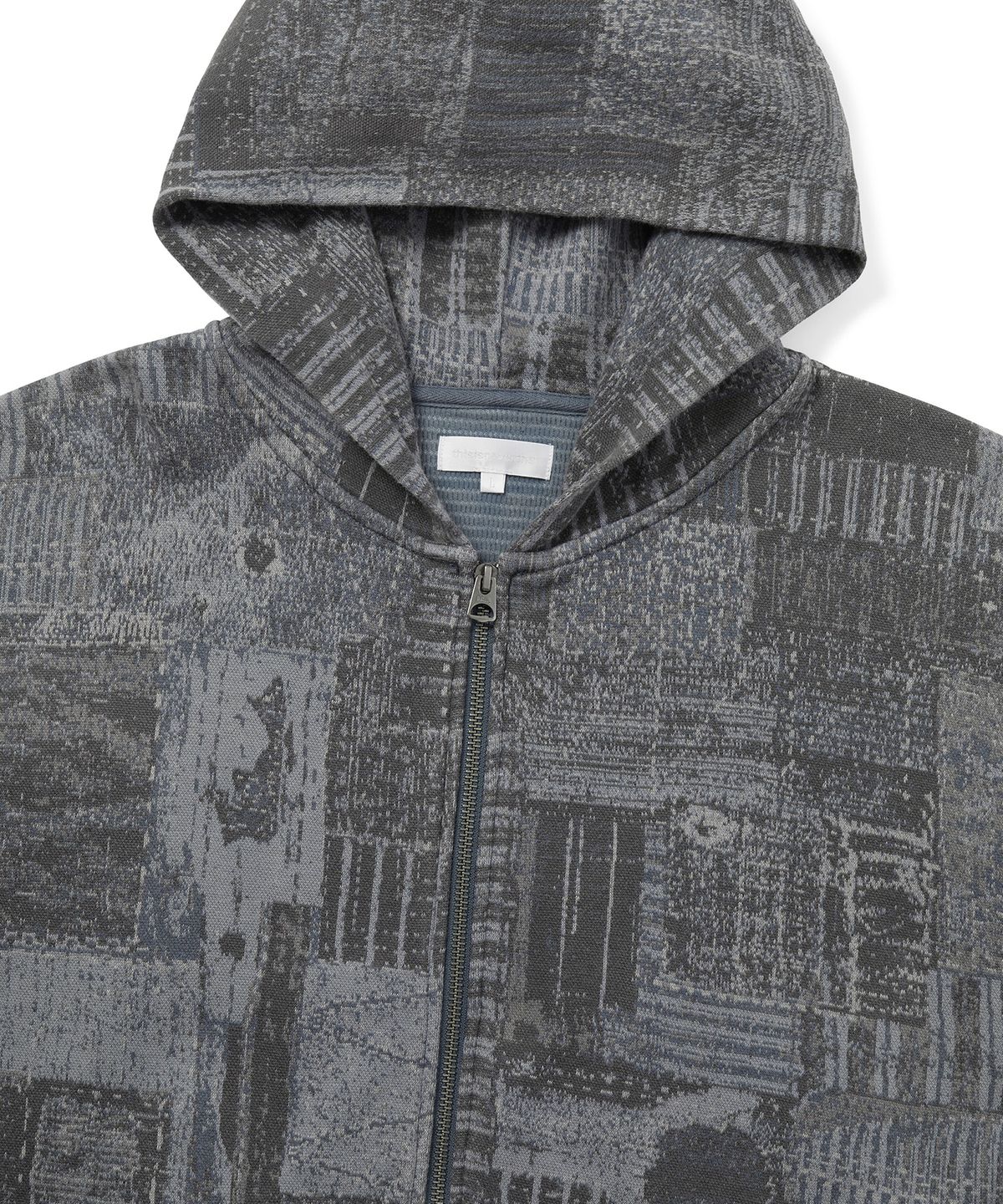 디스이즈네버댓(THISISNEVERTHAT) Crazy Faded Thermal Zip Up Hoodie Patchwork