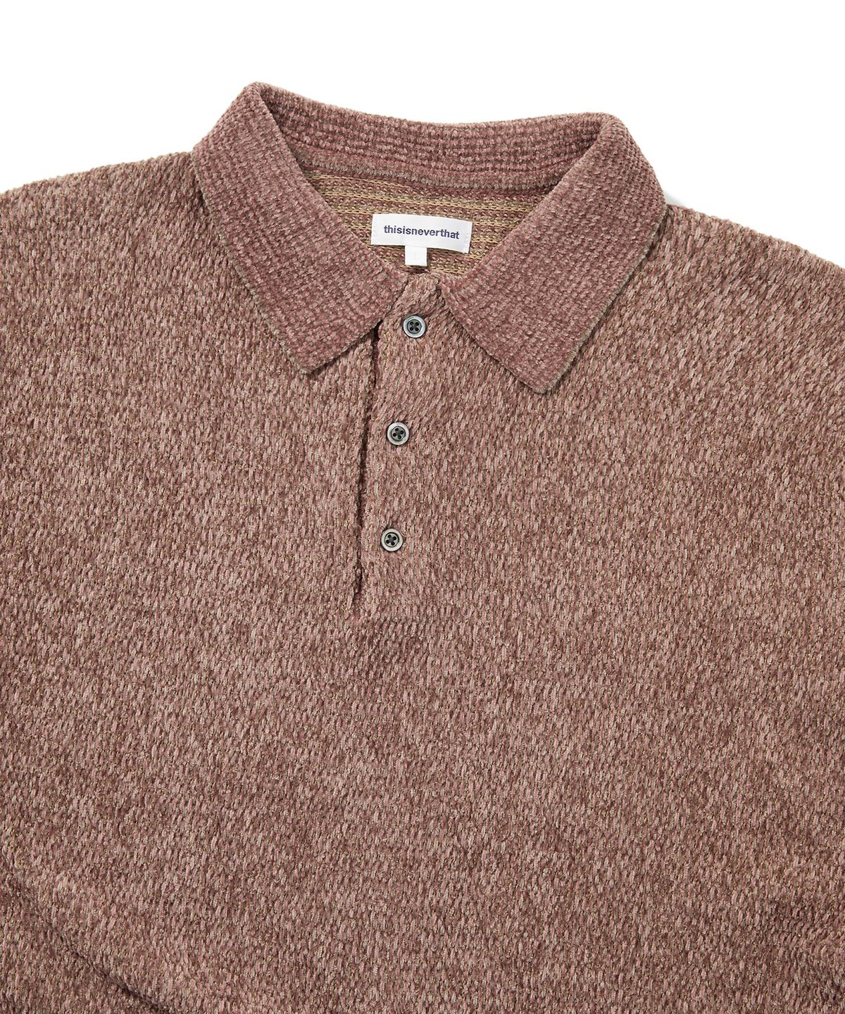 디스이즈네버댓(THISISNEVERTHAT) Velvet Knit Polo Rust