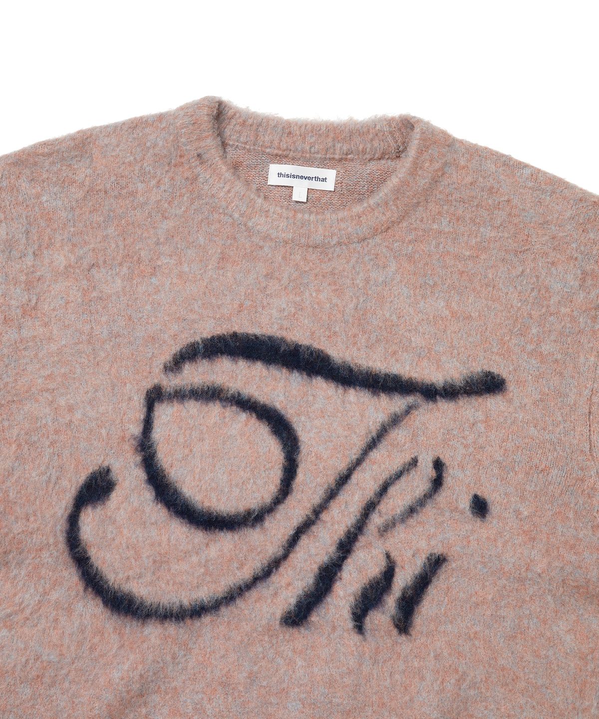 디스이즈네버댓(THISISNEVERTHAT) Thi Logo knit Sweater Dusty Pink