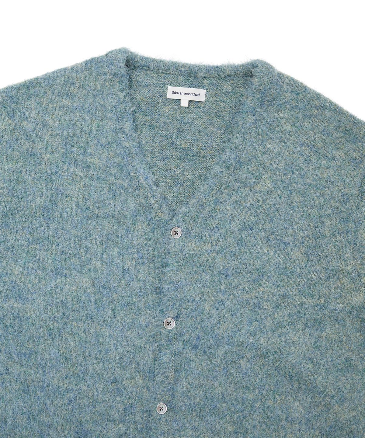 디스이즈네버댓(THISISNEVERTHAT) Hairy Knit Cardigan Teal