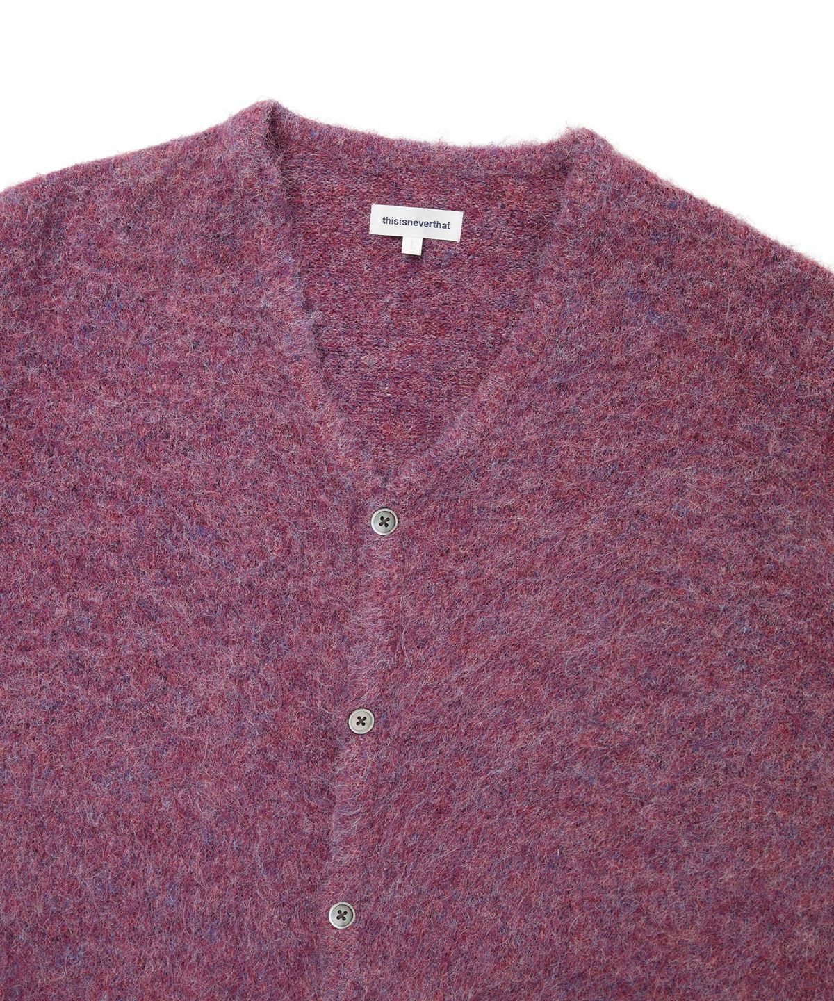 디스이즈네버댓(THISISNEVERTHAT) Hairy Knit Cardigan Magenta